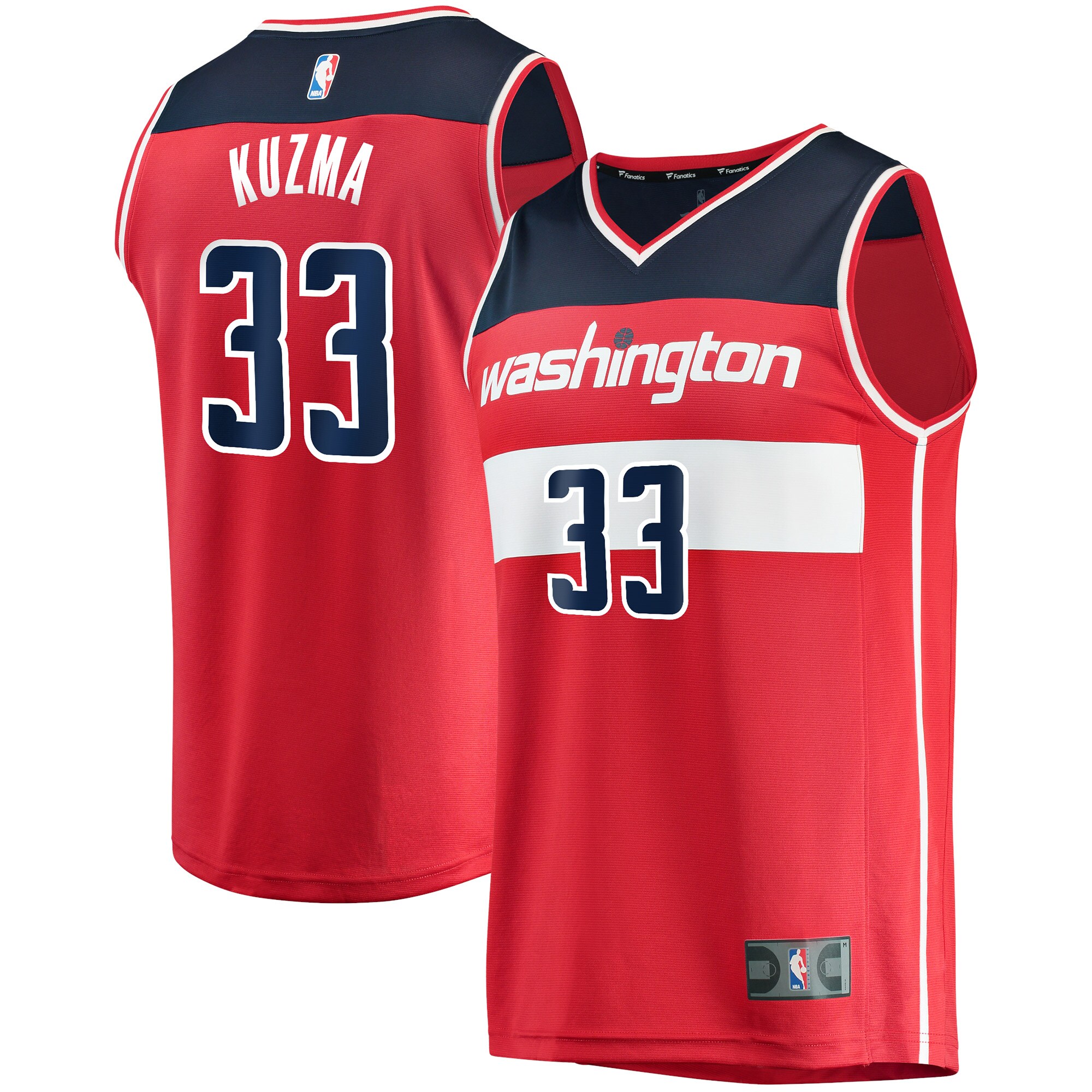 Kyle Kuzma Washington Wizards Fanatics Fast Break Replica Jersey - Icon Edition - Red