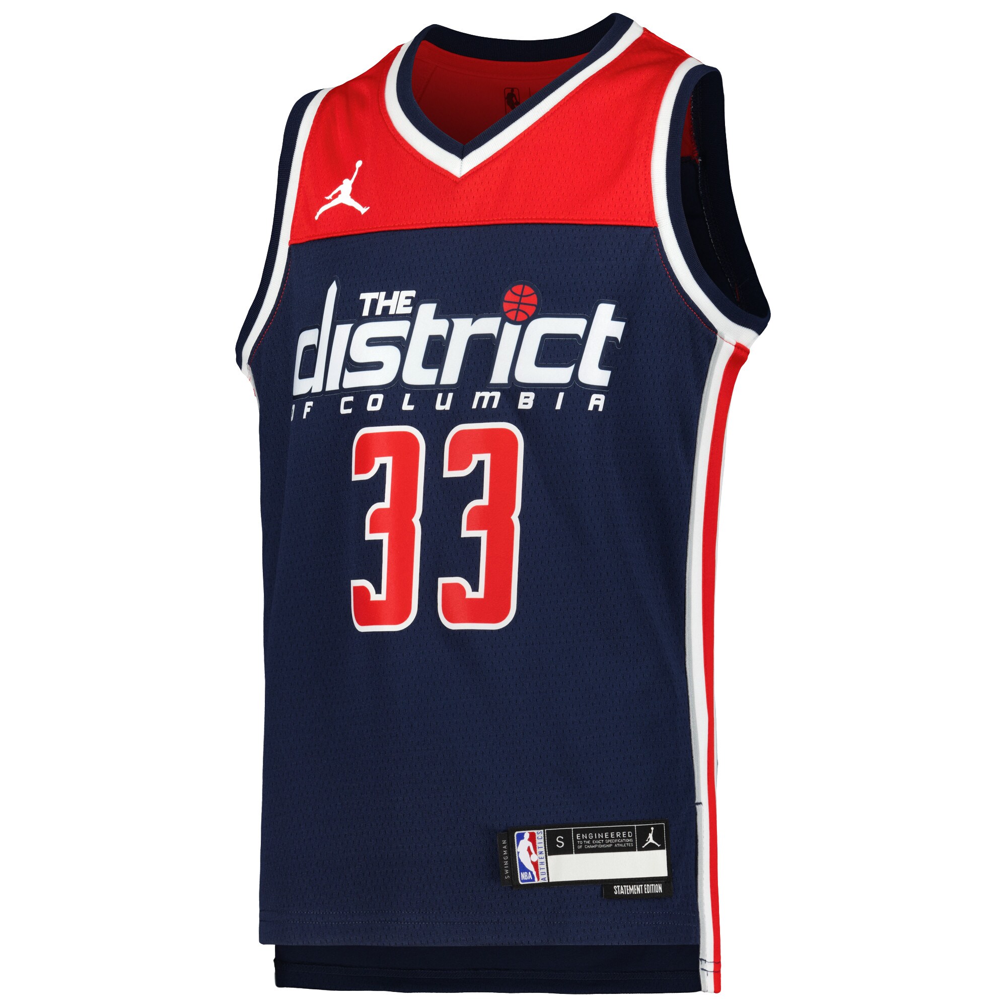 Alternative view of Kyle Kuzma Washington Wizards Jordan Brand Youth Swingman Jersey - Statement Edition - Navy