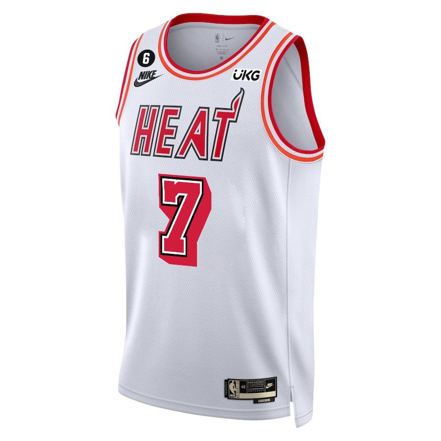 Alternative view of Kyle Lowry 7 Miami Heat Final Champions 2023 Swingman Basketball Jersey - Classic Edition - White - JS588 