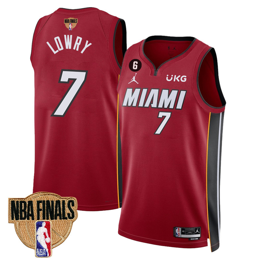 Kyle Lowry 7 Miami Heat Final Champions 2023 Swingman Basketball Jersey - Red - JS270 