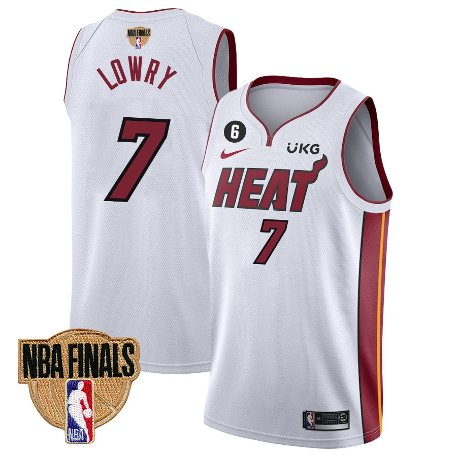 Kyle Lowry 7 Miami Heat Final Champions 2023 Swingman Basketball Jersey - White - JS853 