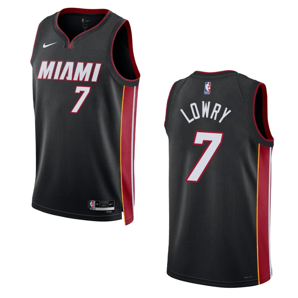 Kyle Lowry Black Icon Edition 2022-23 Miami Heat Swingman Basketball Jersey