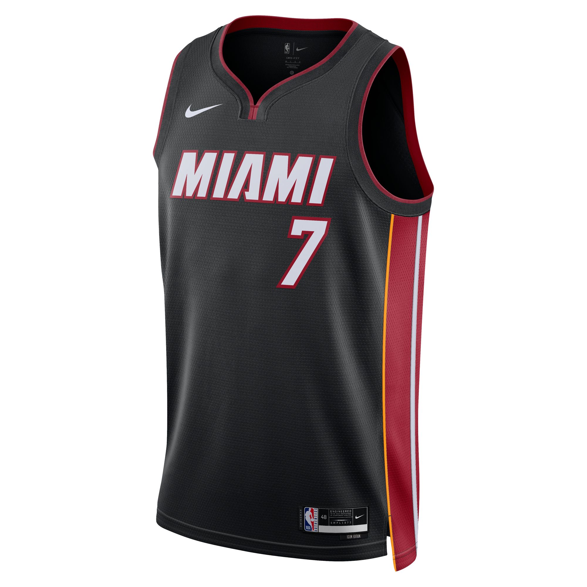 Alternative view of Kyle Lowry Miami Heat Unisex Swingman Basketball Jersey - Icon Edition - Black