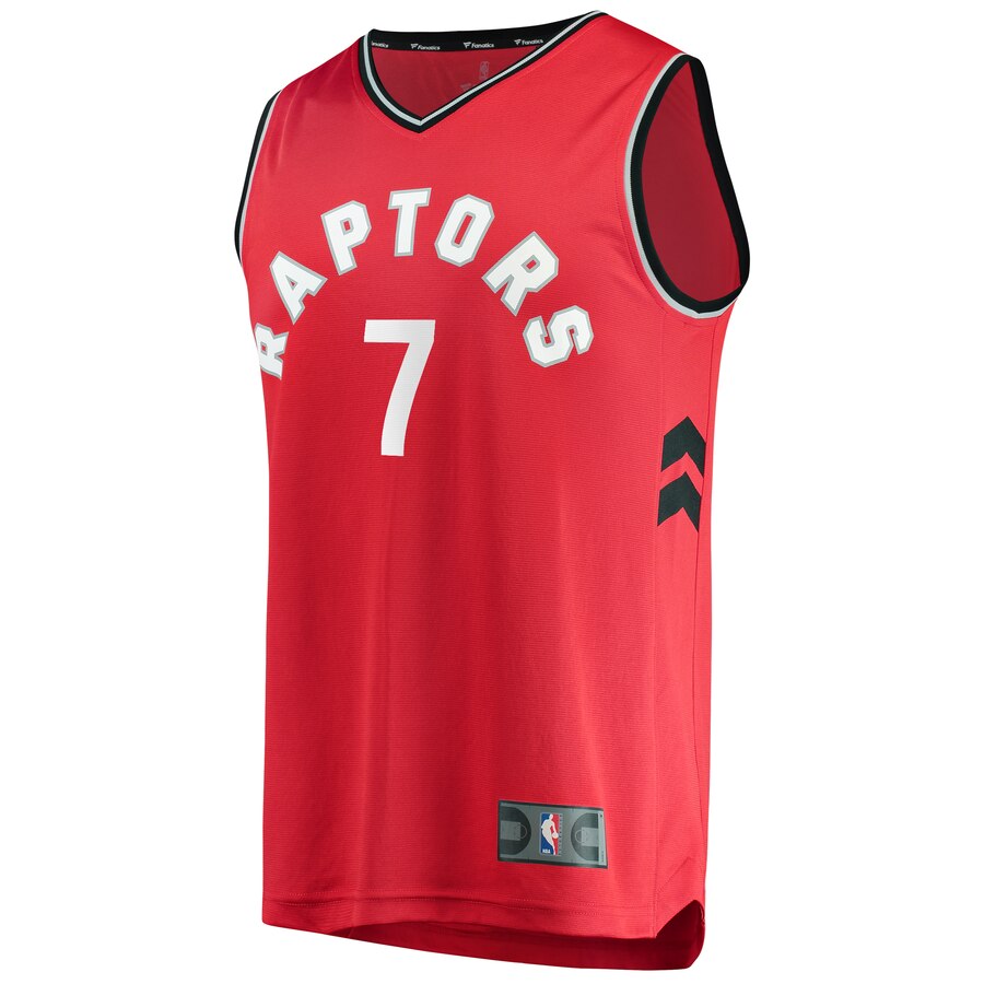 Alternative view of Kyle Lowry Toronto Raptors Fanatics Branded Fast Break Replica Player Team Basketball Jersey - Icon Edition - Red