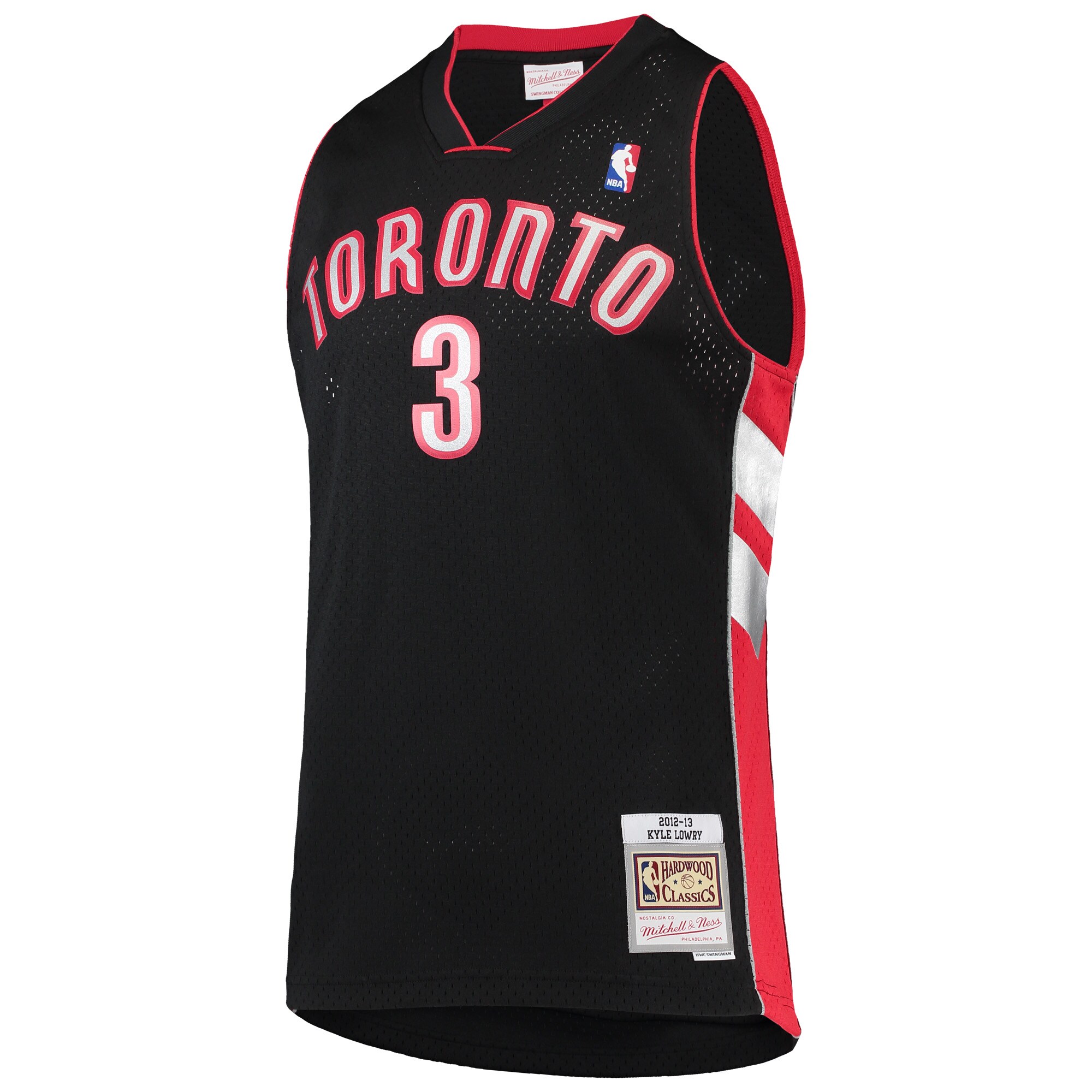 Alternative view of Kyle Lowry Toronto Raptors Mitchell & Ness 2001/02 Hardwood Classics Swingman Basketball Jersey - Black