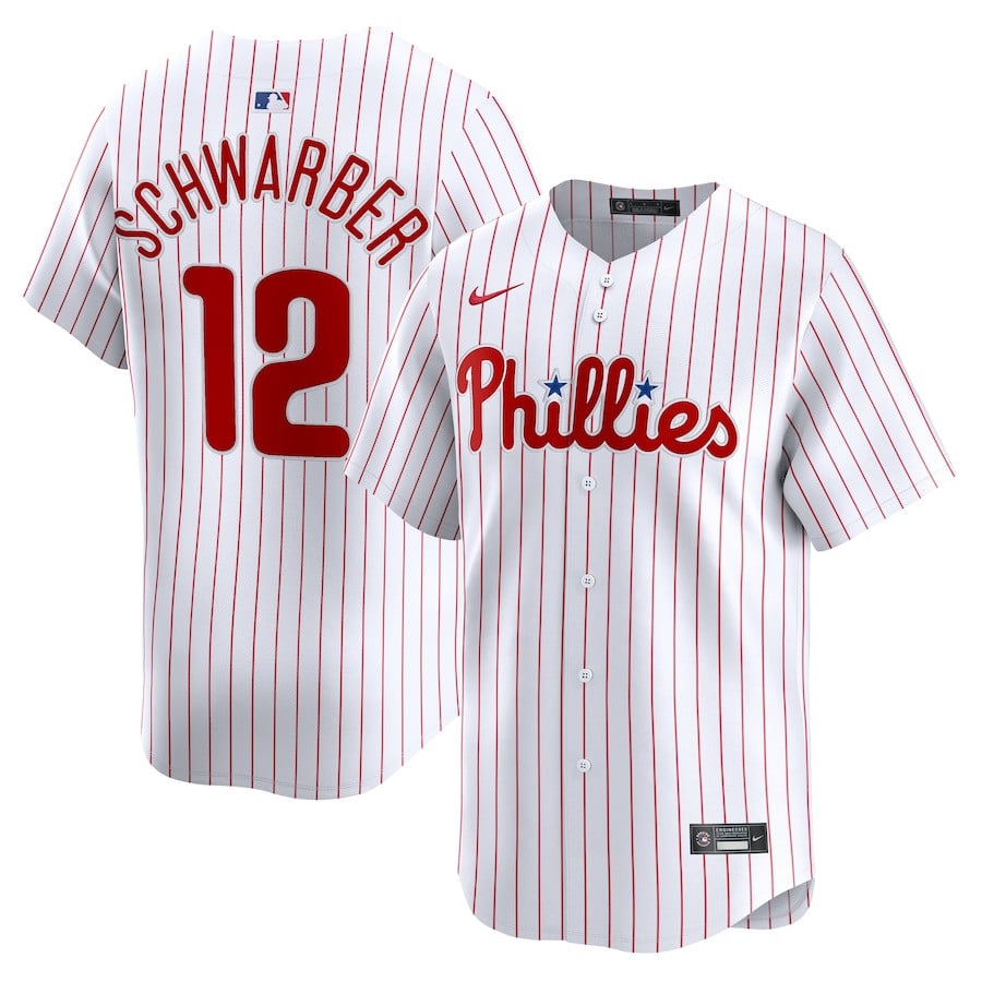 Kyle Schwarber 12 Philadelphia Phillies Home Limited Player Men Baseball Jersey - White 