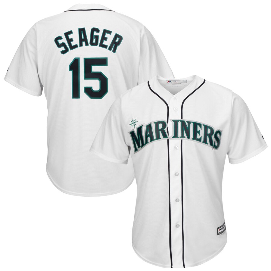 Kyle Seager Seattle Mariners Majestic Cool Base Player Baseball Jersey - White