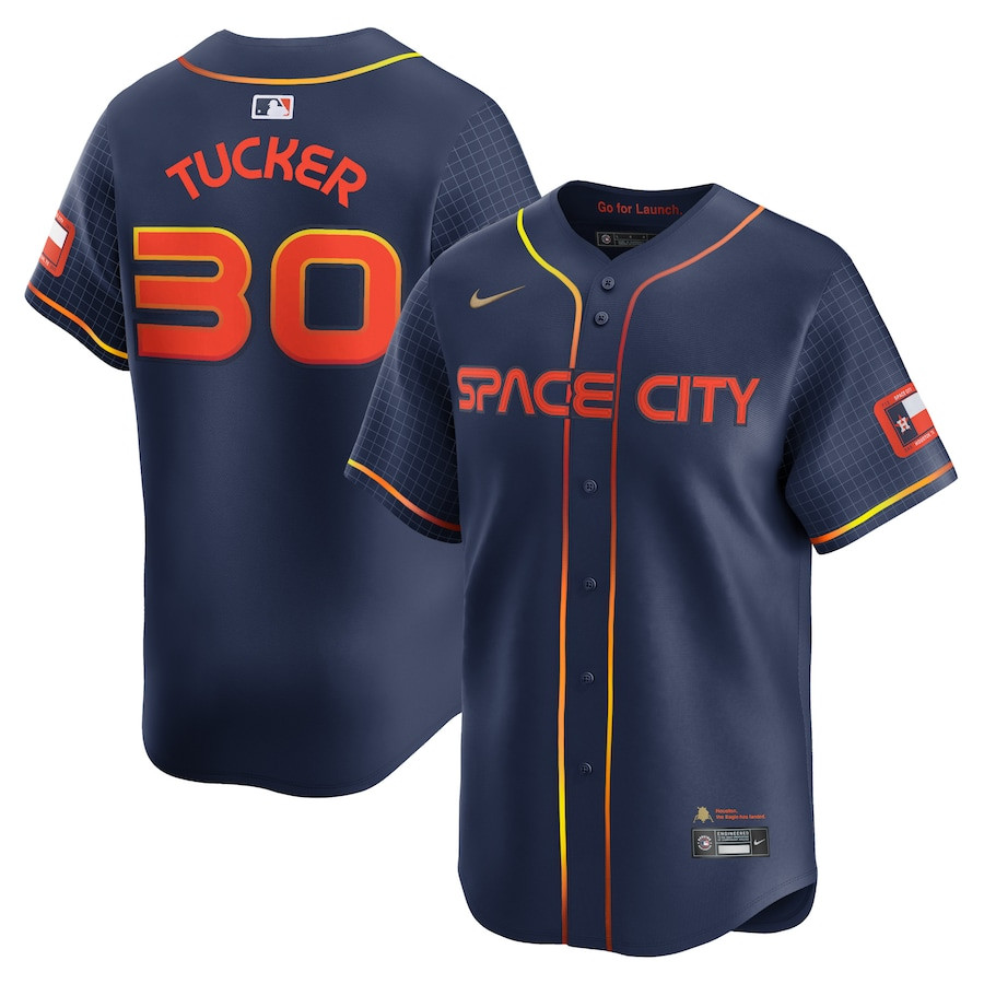 Kyle Tucker 30 Houston Astros City Connect Limited Men Baseball Jersey - Navy 