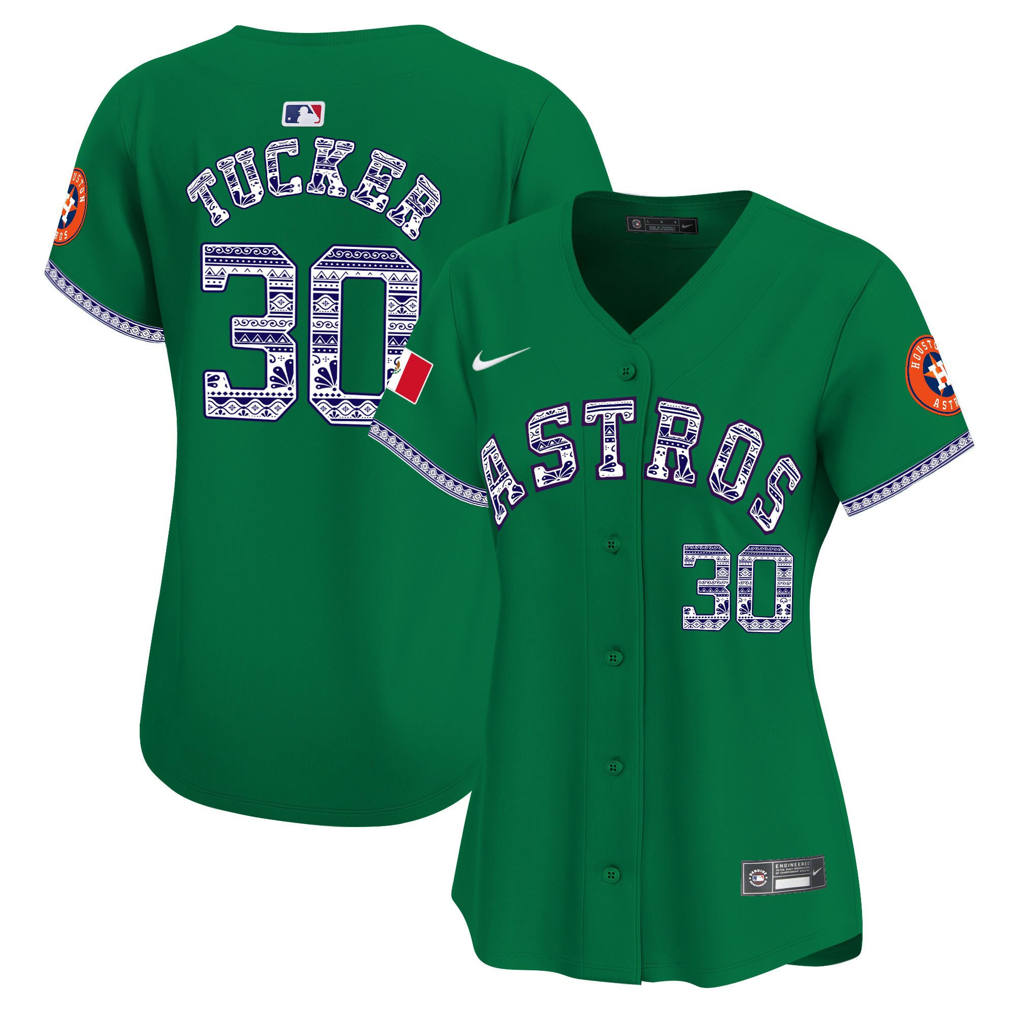 Kyle Tucker 30 Houston Astros Mexico Women Baseball Jersey - Green 