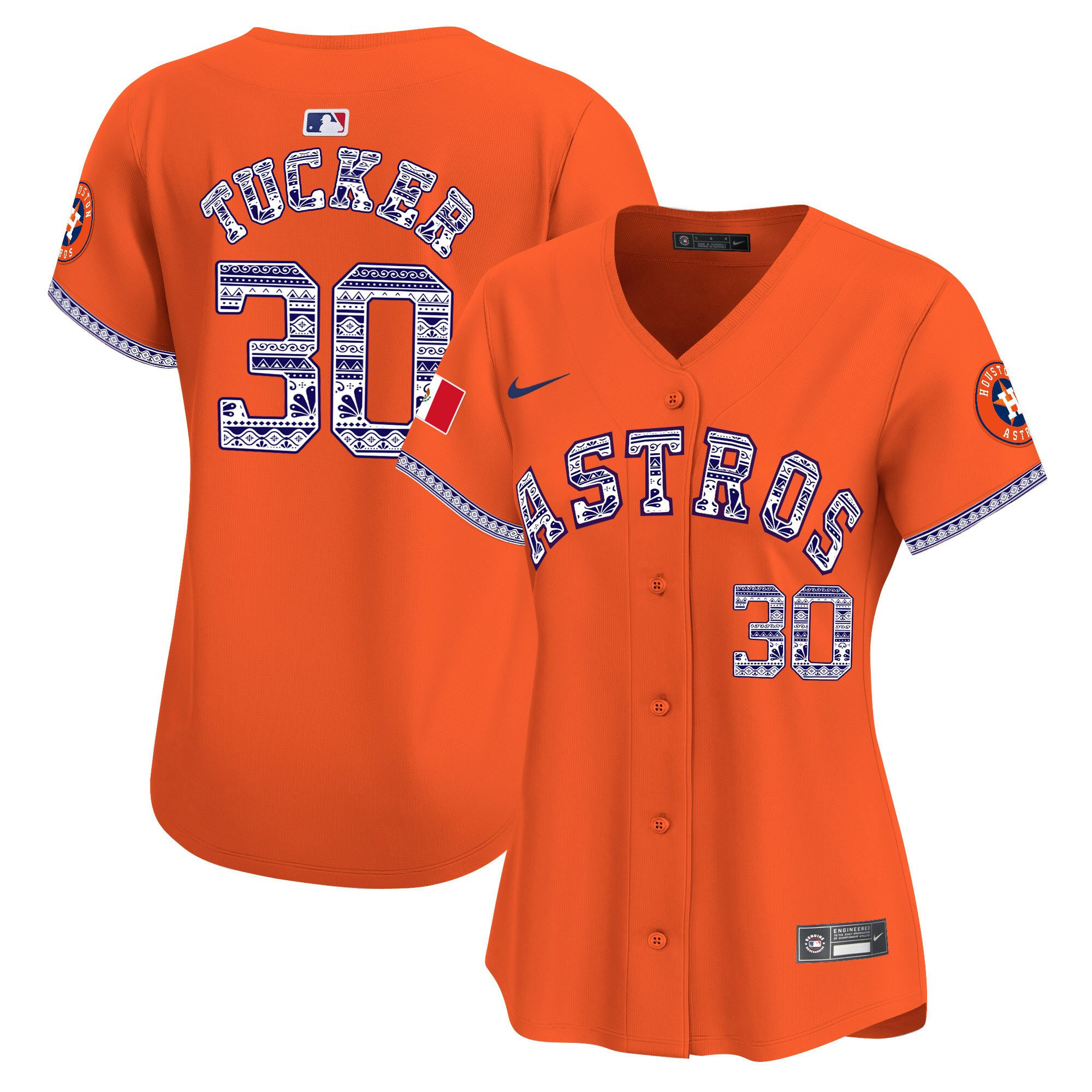 Kyle Tucker 30 Houston Astros Mexico Women Baseball Jersey - Orange 