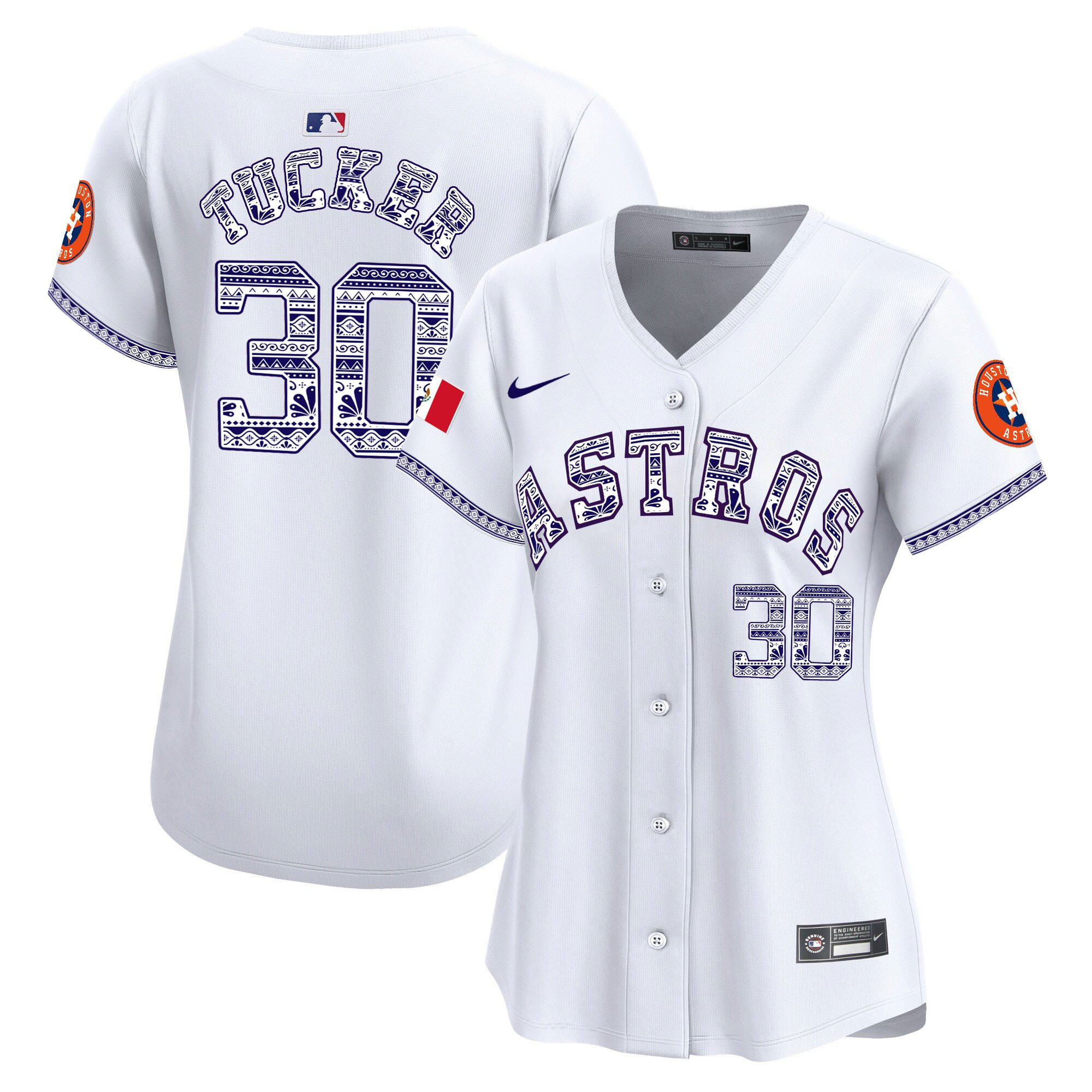 Kyle Tucker 30 Houston Astros Mexico Women Baseball Jersey - White 