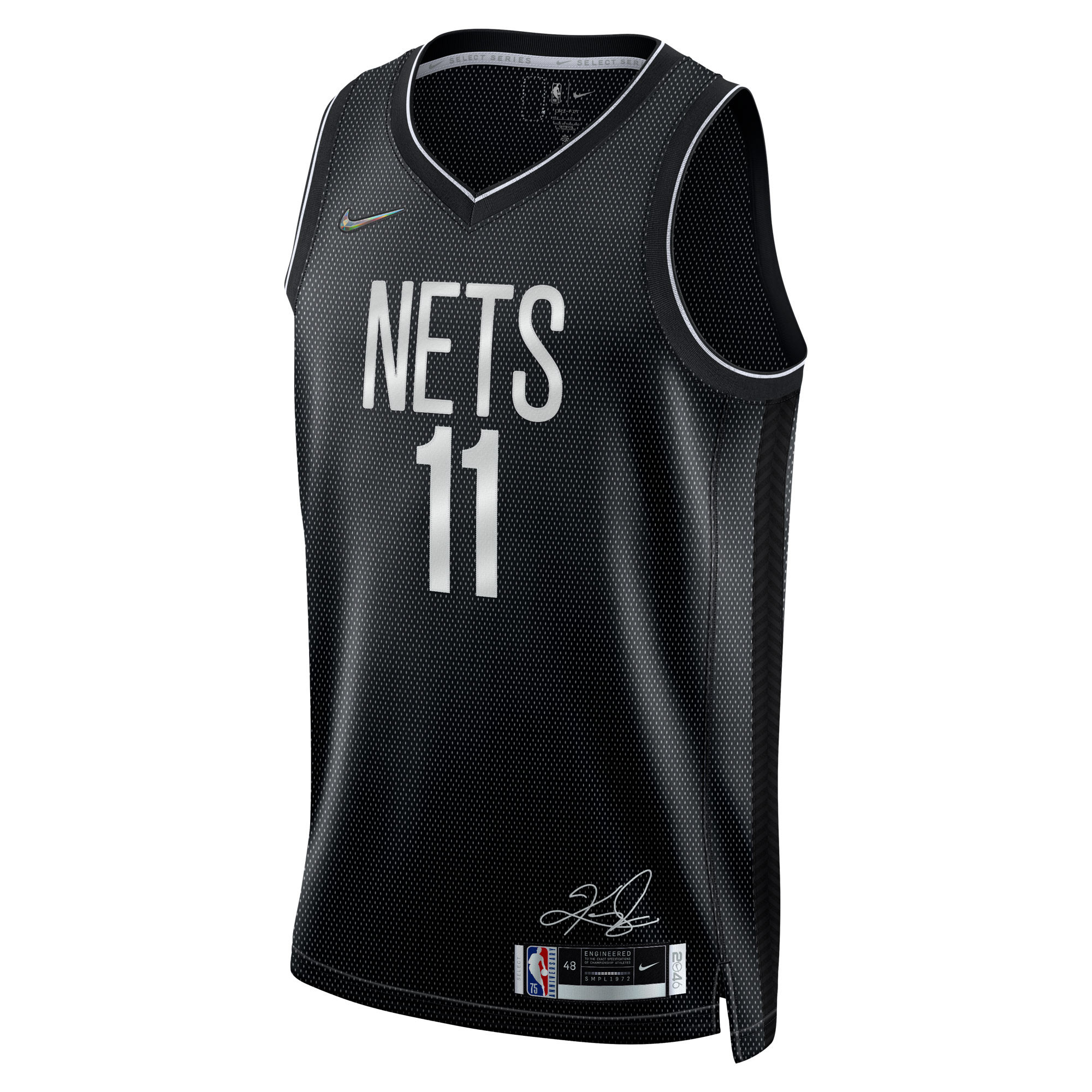 Alternative view of Kyrie Irving 11 Brooklyn Nets Select Series Rookie of the Year Swingman Team Basketball Jersey - Printing - JS429 