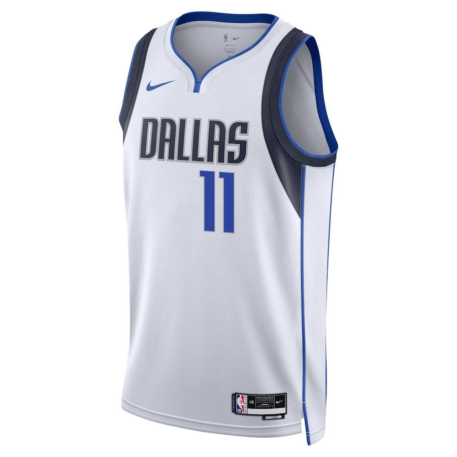 Alternative view of Kyrie Irving 11 Dallas Mavericks 2024 FINALS PATCH Swingman Basketball Jersey - Association Edition - White - JS257 
