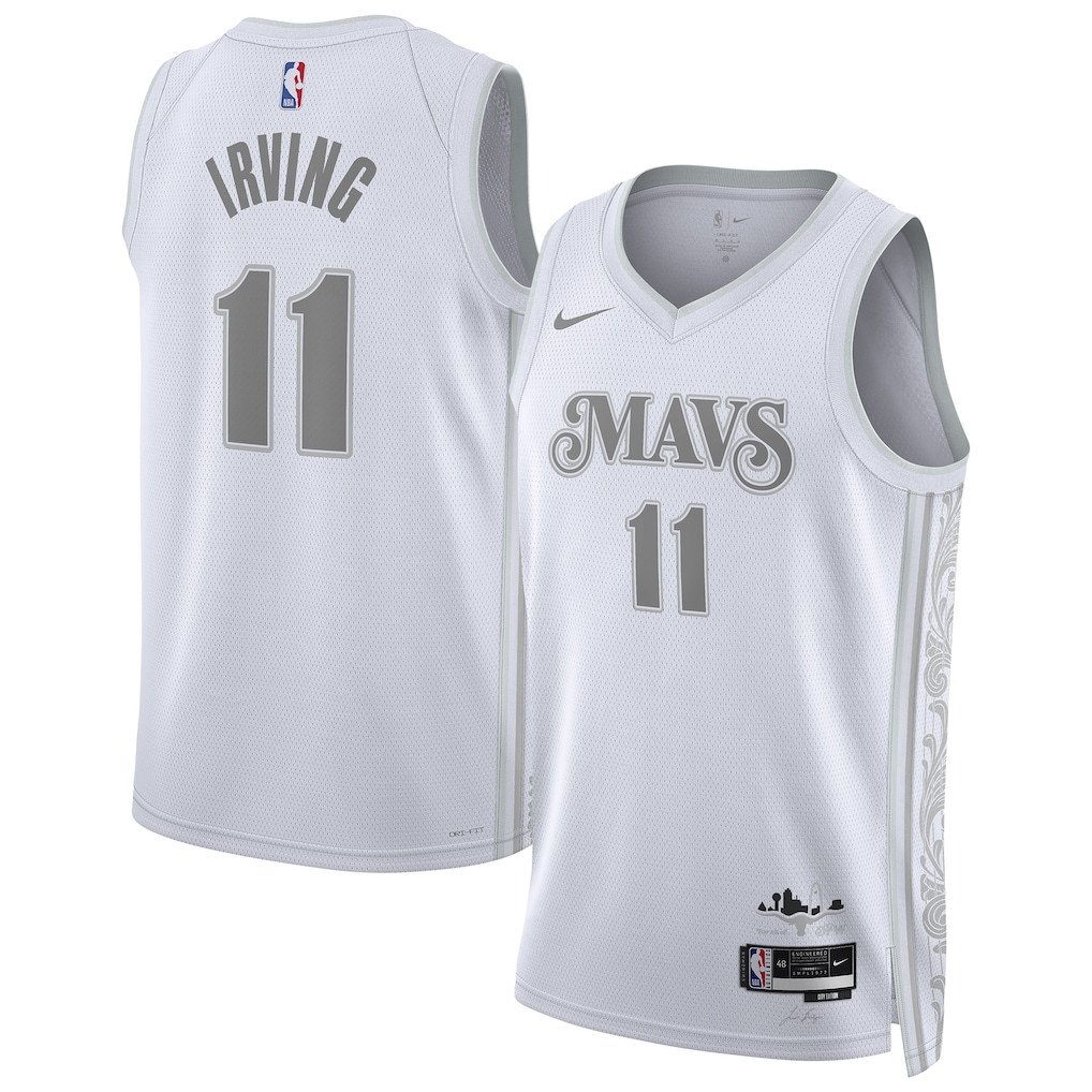 Kyrie Irving 11 Dallas Mavericks Unisex 2024/25 Swingman Player Basketball Jersey - City Edition - White - JS342 