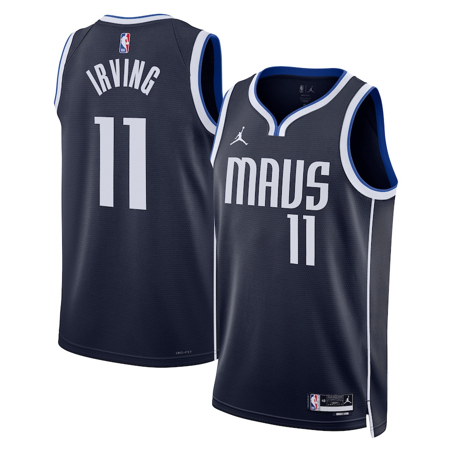 Kyrie Irving 11 Dallas Mavericks Unisex Swingman Basketball Jersey - Statement Edition - Navy - JS338 