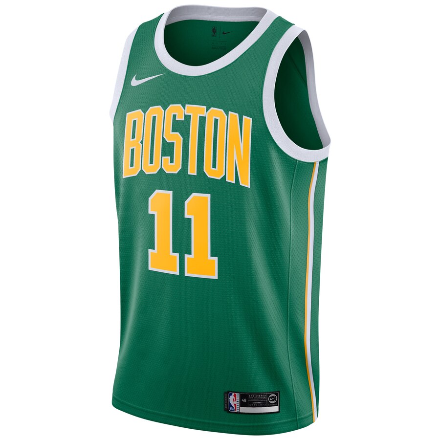 Alternative view of Kyrie Irving Boston Celtics 2018/19 Swingman Basketball Jersey Green - Earned Edition