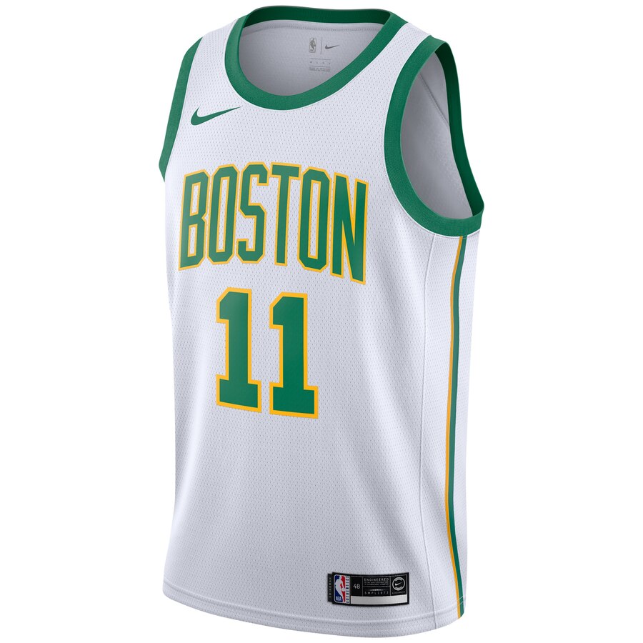 Alternative view of Kyrie Irving Boston Celtics City Edition Swingman Basketball Jersey - White