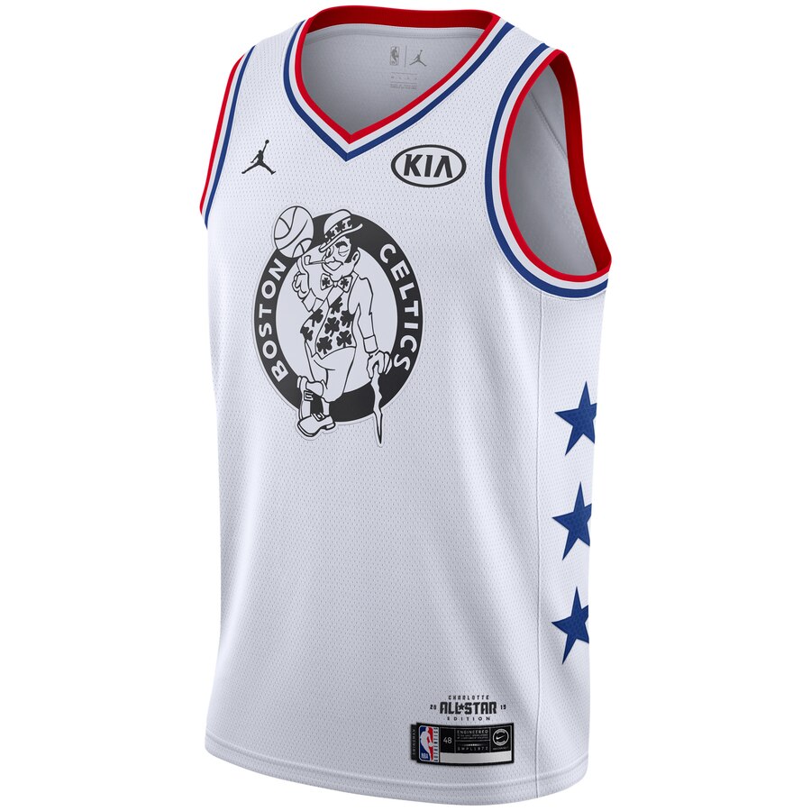 Alternative view of Kyrie Irving Boston Celtics Jordan Brand 2019 Nba All-star Game Finished Swingman Basketball Jersey - White