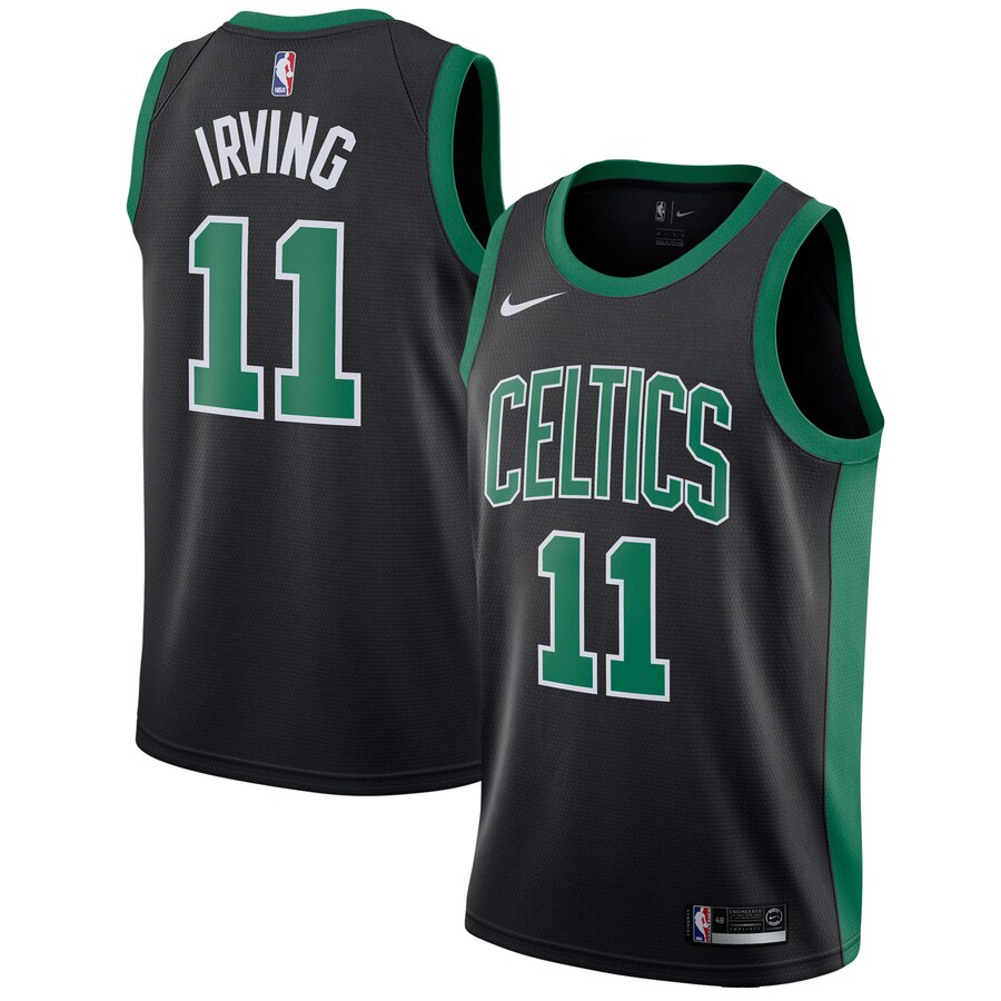 Kyrie Irving Boston Celtics Swingman Basketball Jersey - Statement Edition - Black