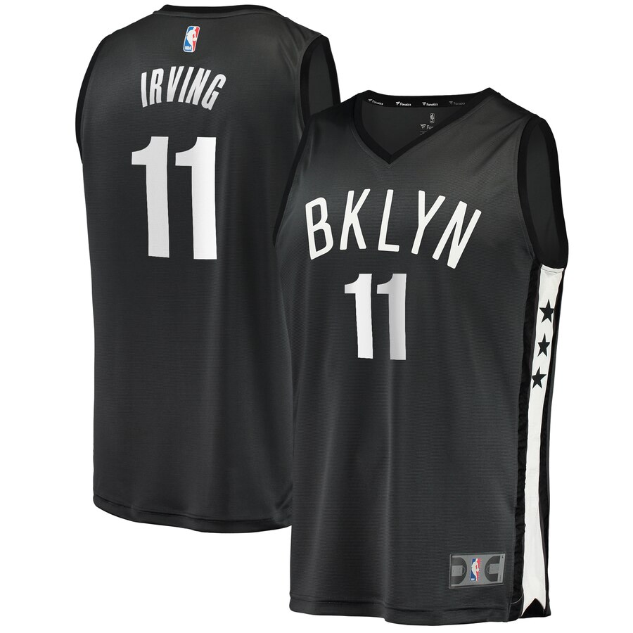 Kyrie Irving Brooklyn Nets Fanatics Branded 2018/19 Fast Break Replica Basketball Jersey Charcoal - Statement Edition