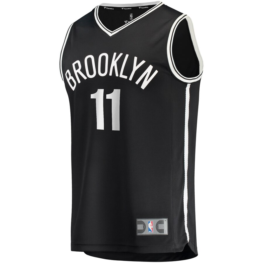 Alternative view of Kyrie Irving Brooklyn Nets Fanatics Branded 2019/20 Fast Break Replica Basketball Jersey Black - Icon Edition