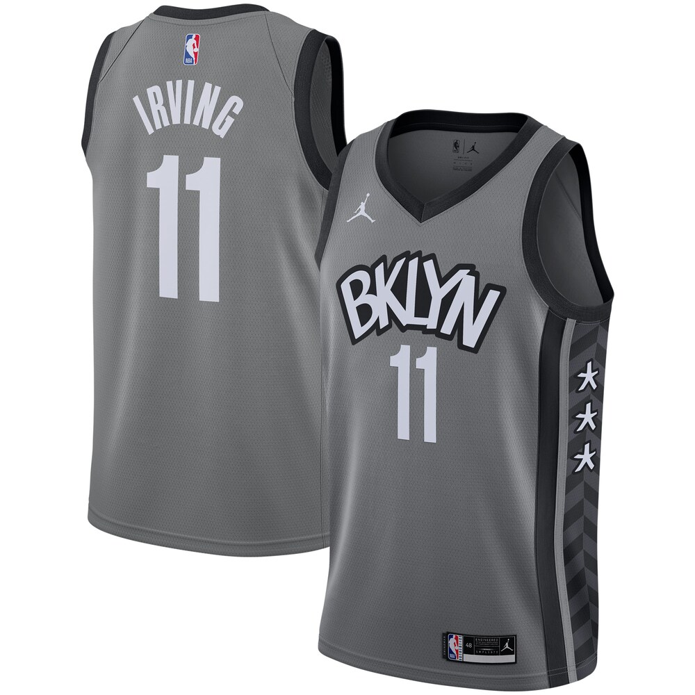 Kyrie Irving Brooklyn Nets Jordan Brand 2020/21 Swingman Basketball Jersey - Statement Edition - Gray