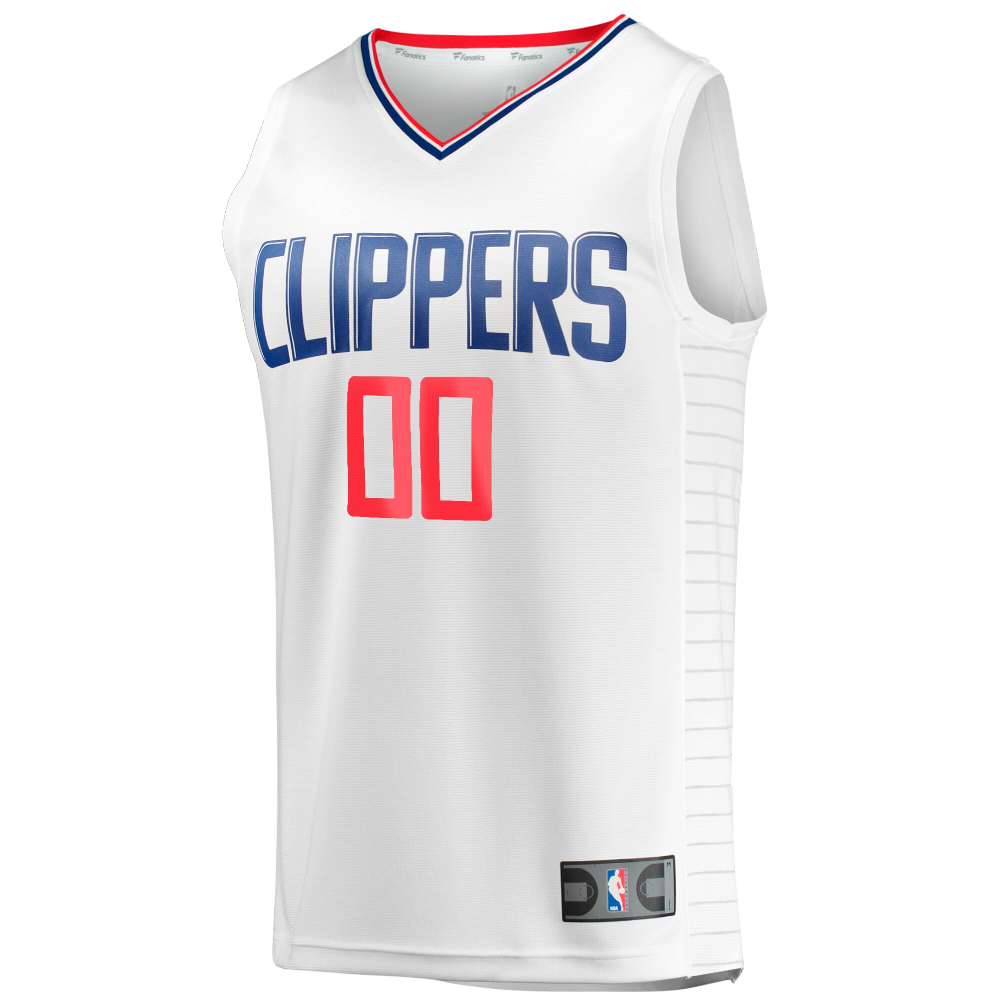 Alternative view of La Clippers Fanatics Fast Break Custom Replica Basketball Jersey - Association Edition - White