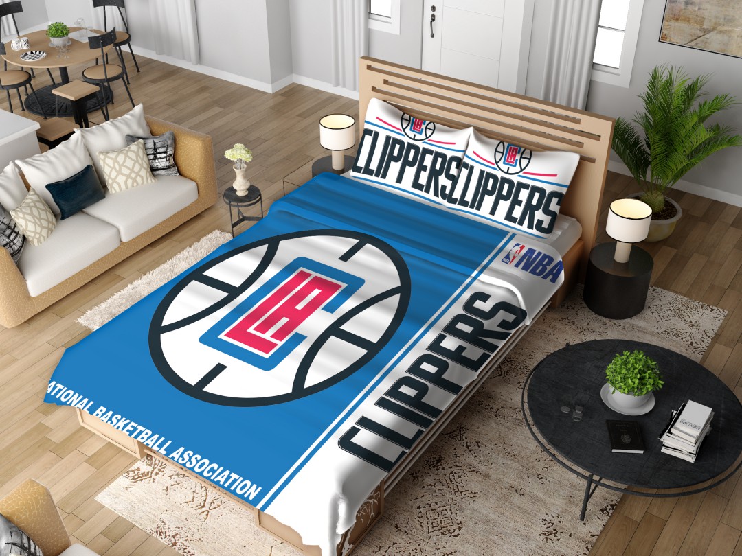 Alternative view of LA Clippers NBA Basketball Bedding Set - Custom Bedding Set
