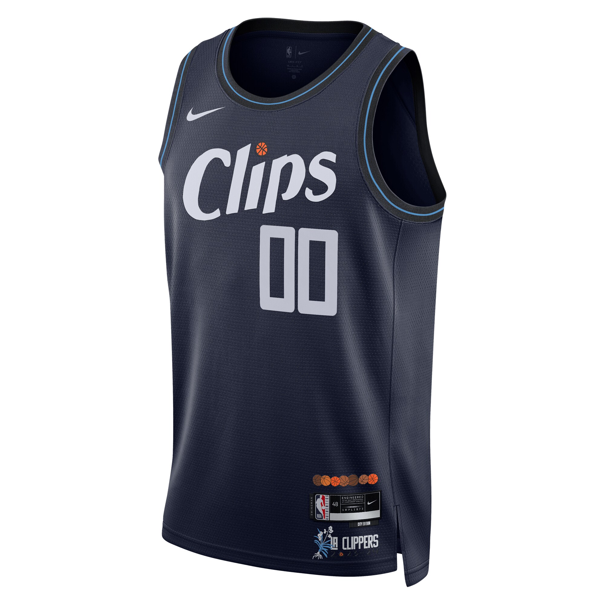 Alternative view of La Clippers Unisex 2023/24 Custom Swingman Basketball Jersey - Navy - City Edition