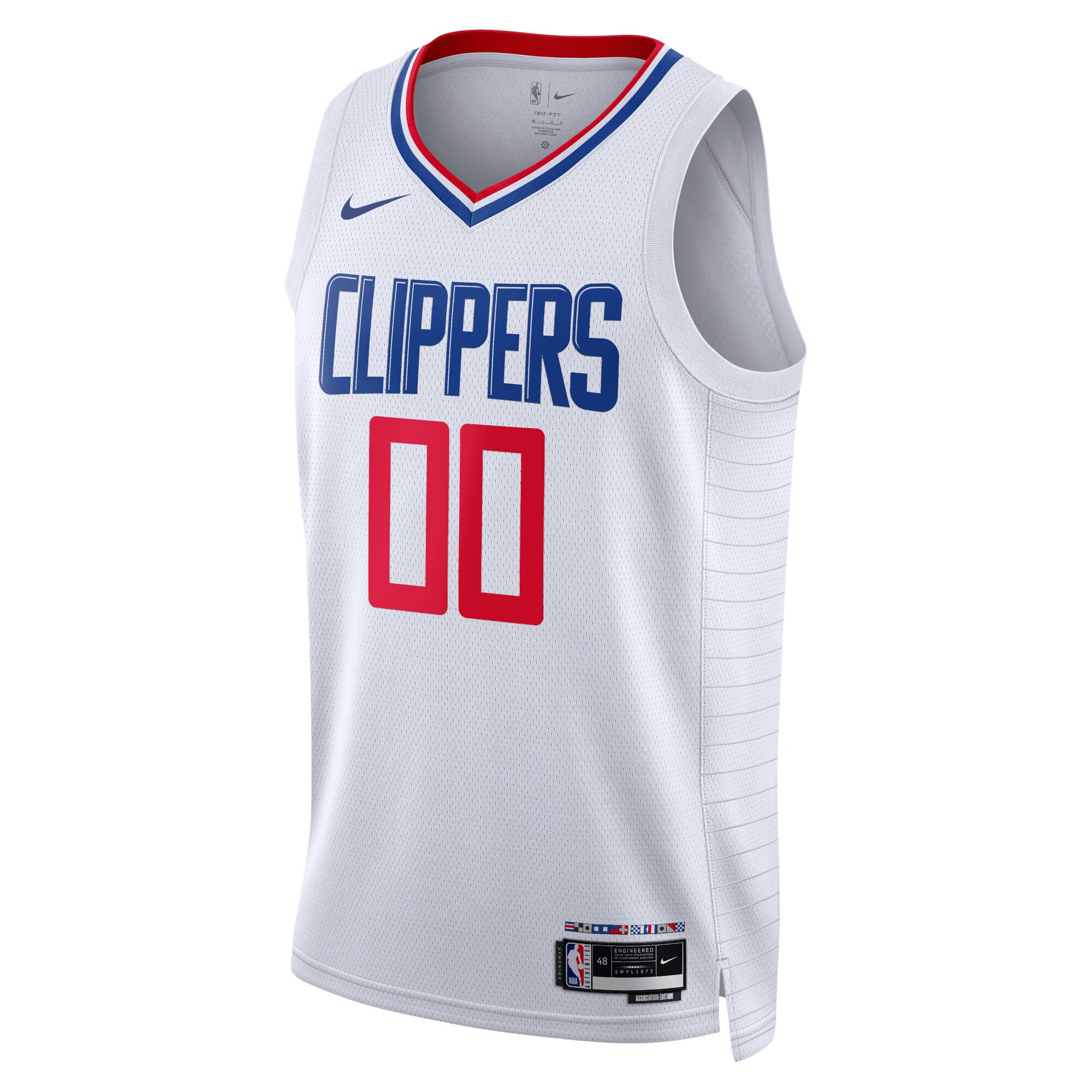 Alternative view of La Clippers Unisex Swingman Custom Basketball Jersey White - Association Edition