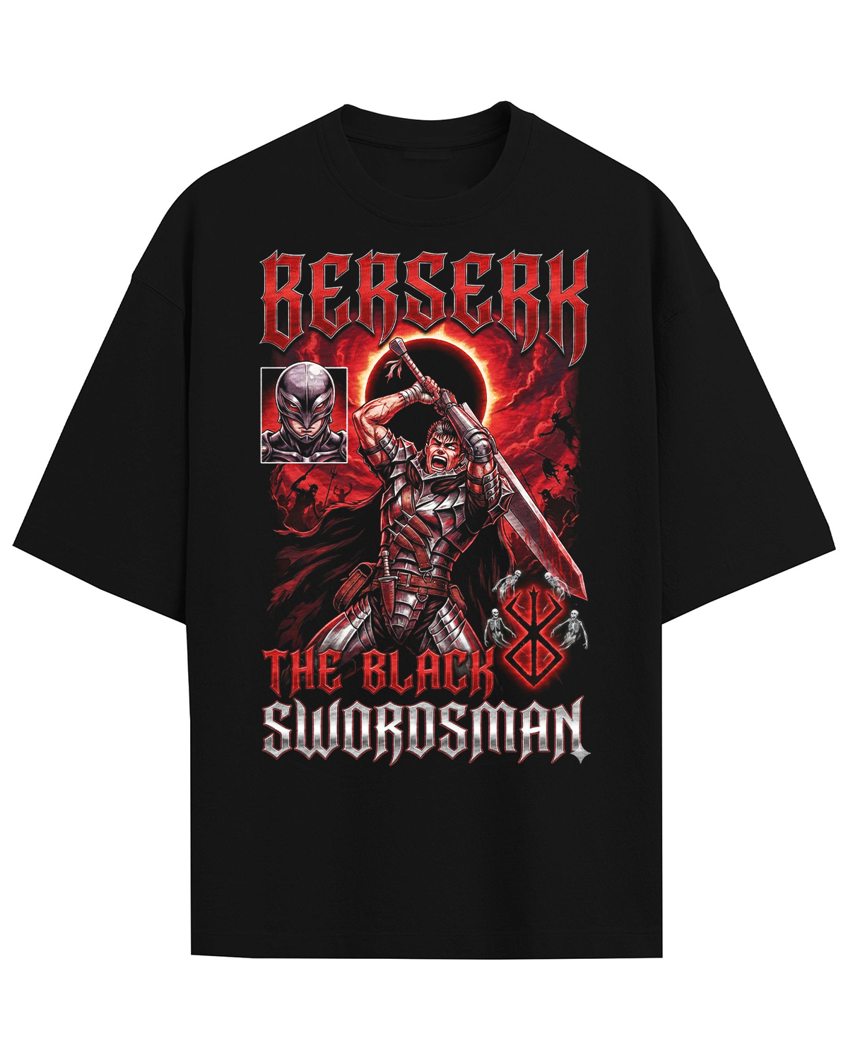 Berserk Guts Black Swordsman Vintage 90s Dark Fantasy Anime Heavy Metal
