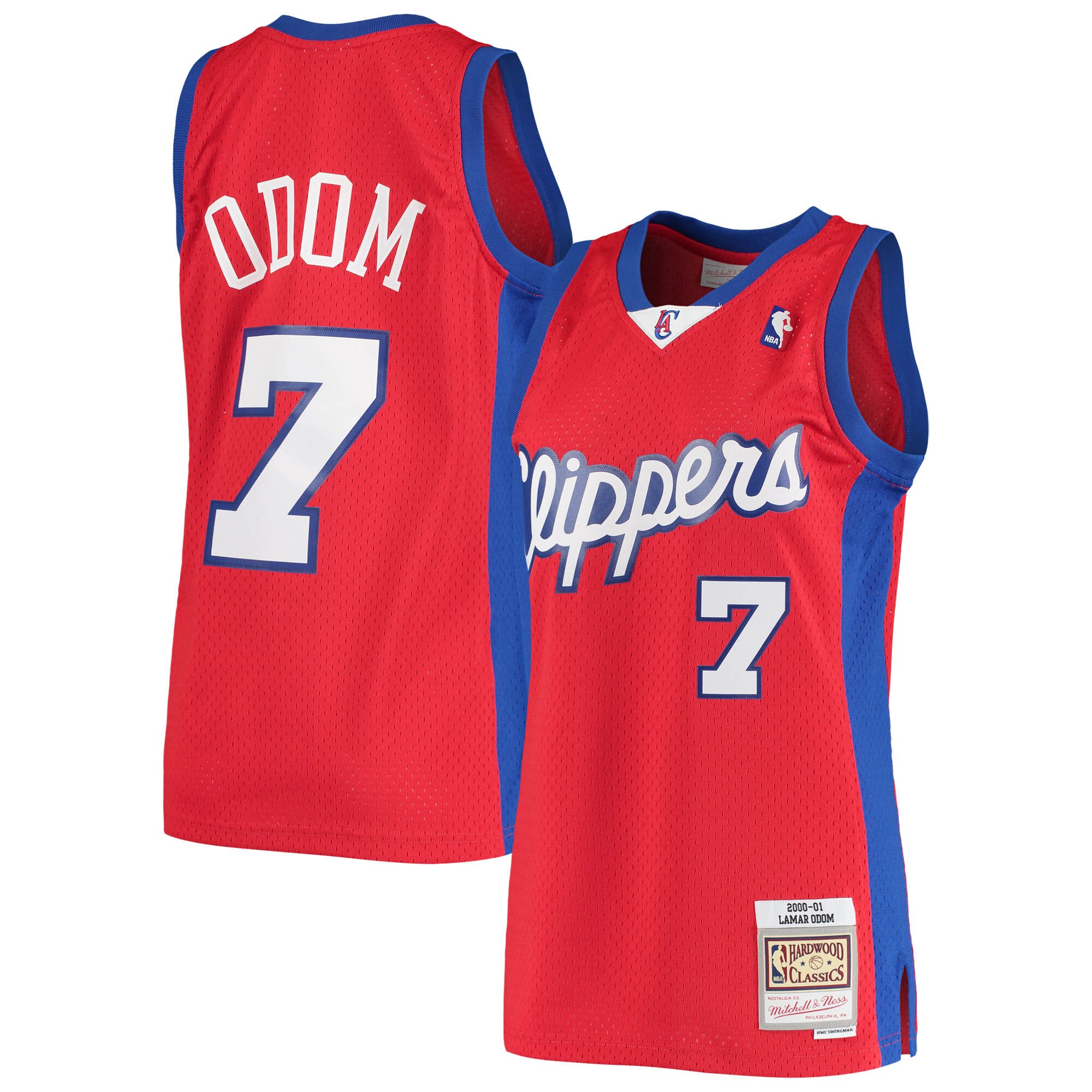 Lamar Odom La Clippers Mitchell & Ness 2000/01 Hardwood Classics Swingman Basketball Jersey - Red