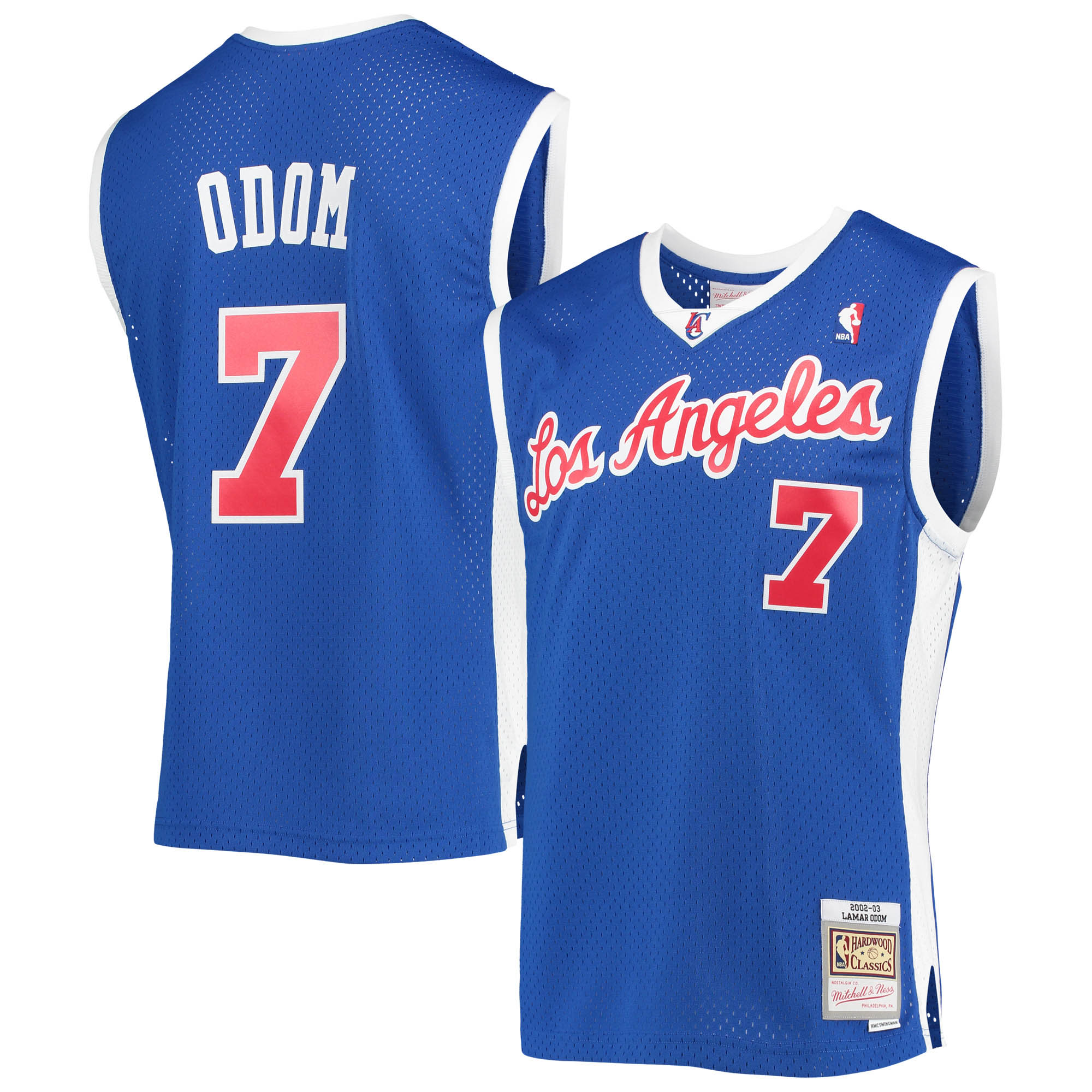 Lamar Odom La Clippers Mitchell & Ness 2001/02 Hardwood Classics Swingman Basketball Jersey - Royal