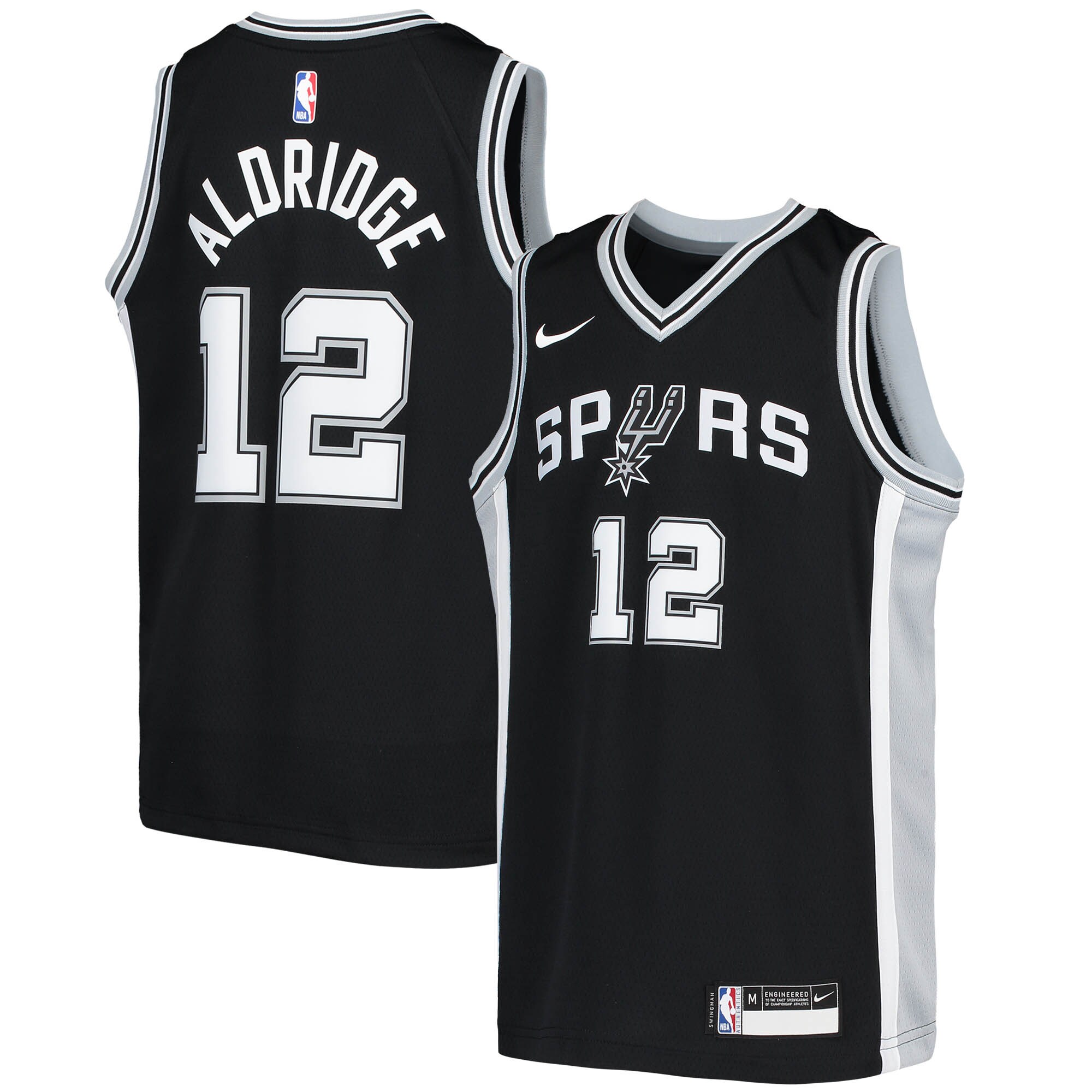 Lamarcus Aldridge San Antonio Spurs Youth Swingman Basketball Jersey - Icon Edition - Black