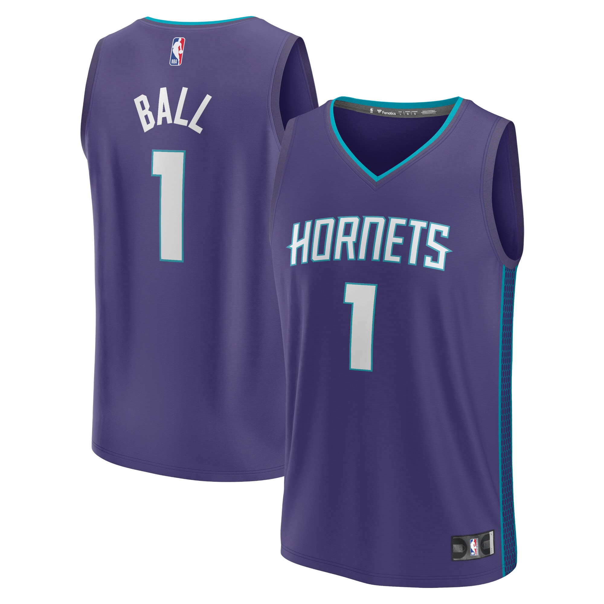 Lamelo Ball Charlotte Hornets Fanatics Fast Break Replica Player Basketball Jersey - Statement Edition - Purple