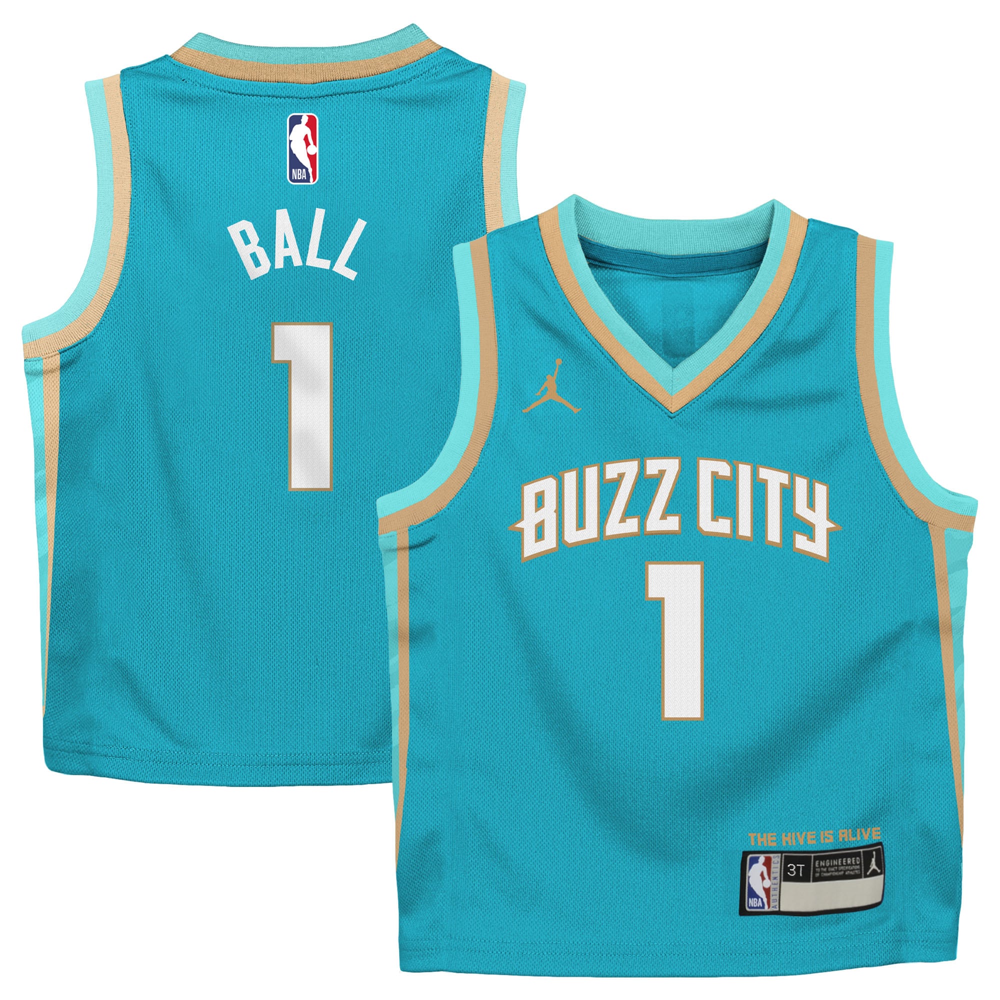 Lamelo Ball Charlotte Hornets Jordan Brand Preschool 2023/24 Swingman Replica Basketball Jersey - City Edition - Teal