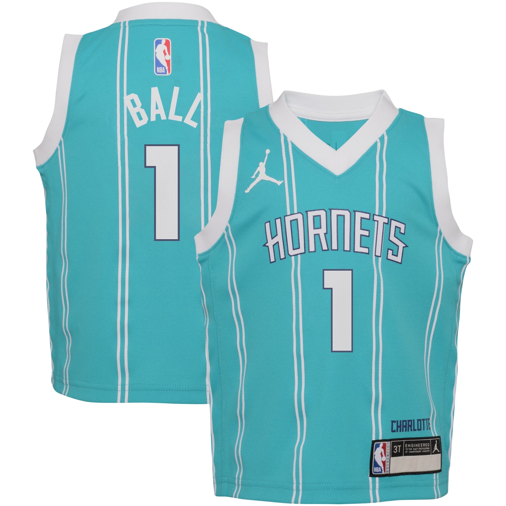 Lamelo Ball Charlotte Hornets Jordan Brand Toddler Swingman Player Basketball Jersey - Icon Edition - Teal