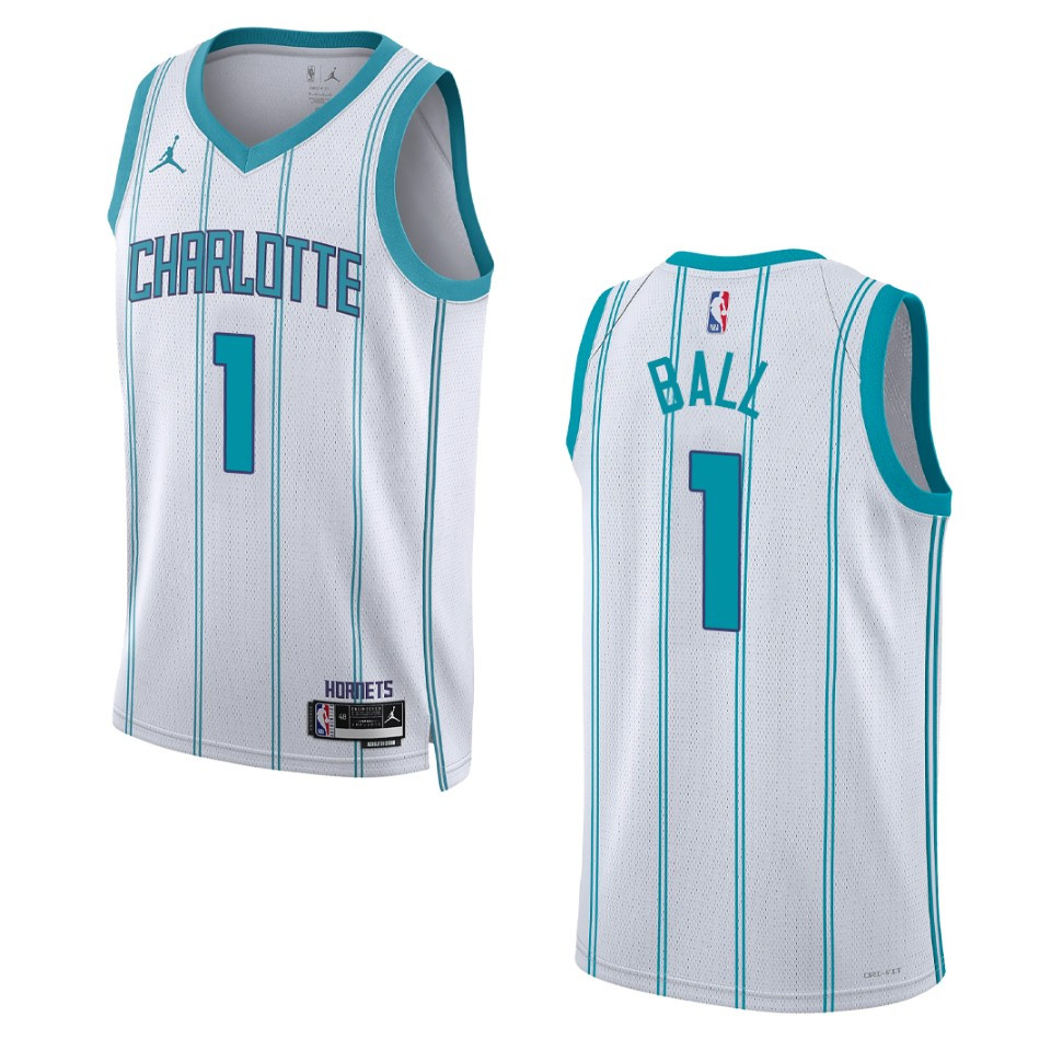 Lamelo Ball White Association Edition 2022-23 Charlotte Hornets Swingman Basketball Jersey