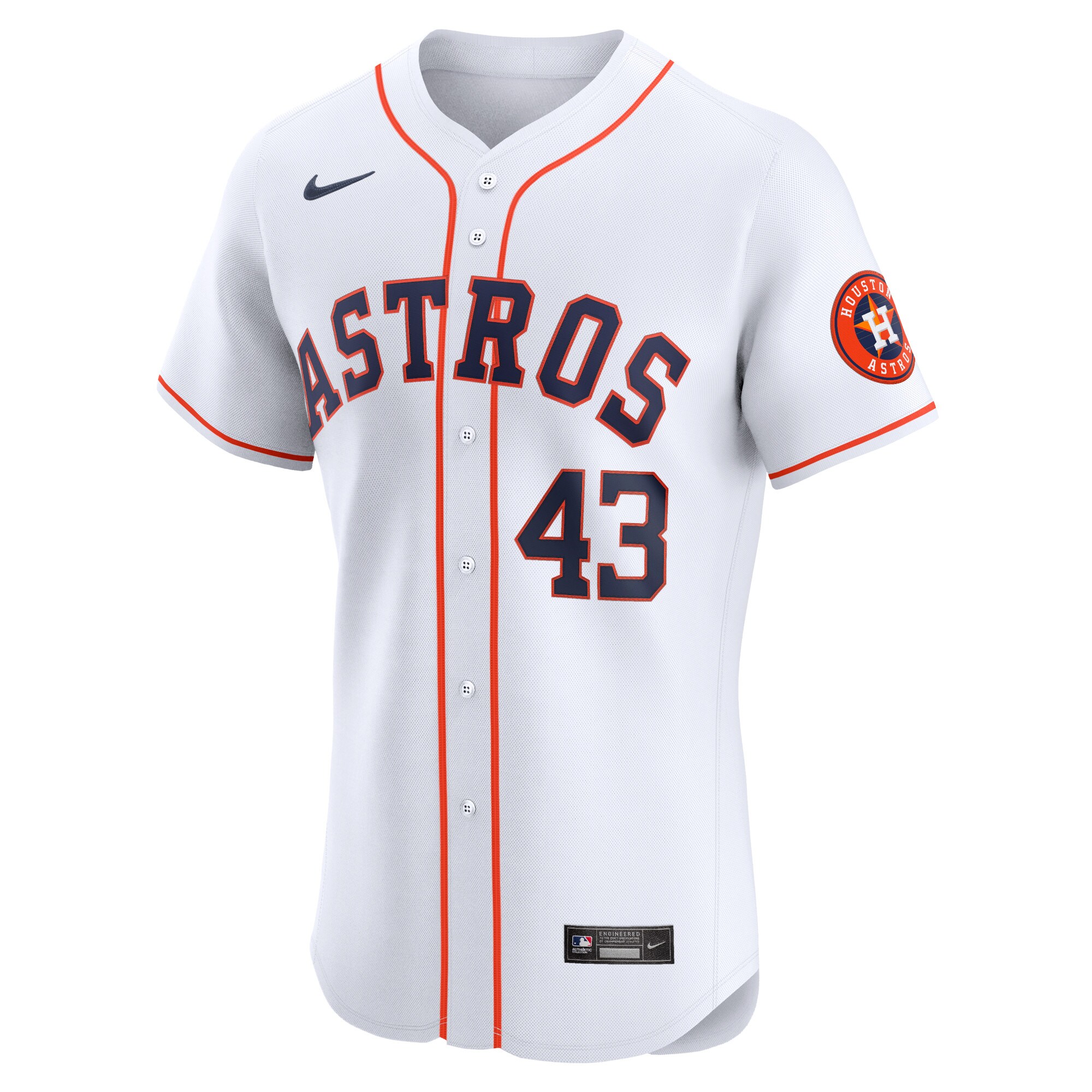 Alternative view of Lance Mccullers Jr. Houston Astros Home Elite Player Baseball Jersey - White