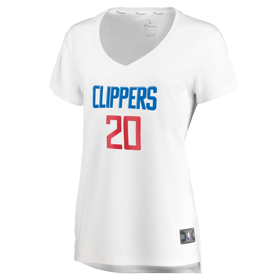 Alternative view of Landry Shamet La Clippers Fanatics Branded Women's Fast Break Player Basketball Jersey - Association Edition - White