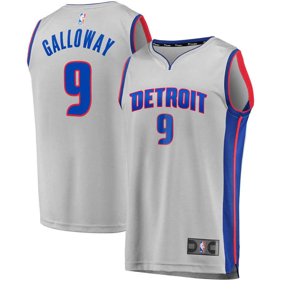 Langston Galloway Detroit Pistons Fanatics Branded Fast Break Replica Basketball Jersey Gray - Statement Edition
