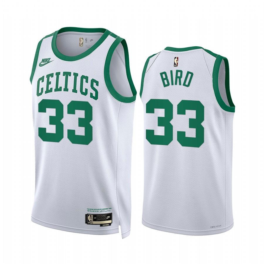 Larry Bird Boston Celtics Classic Edition White 33 Jersey Year Zero - Men Jersey - JS139