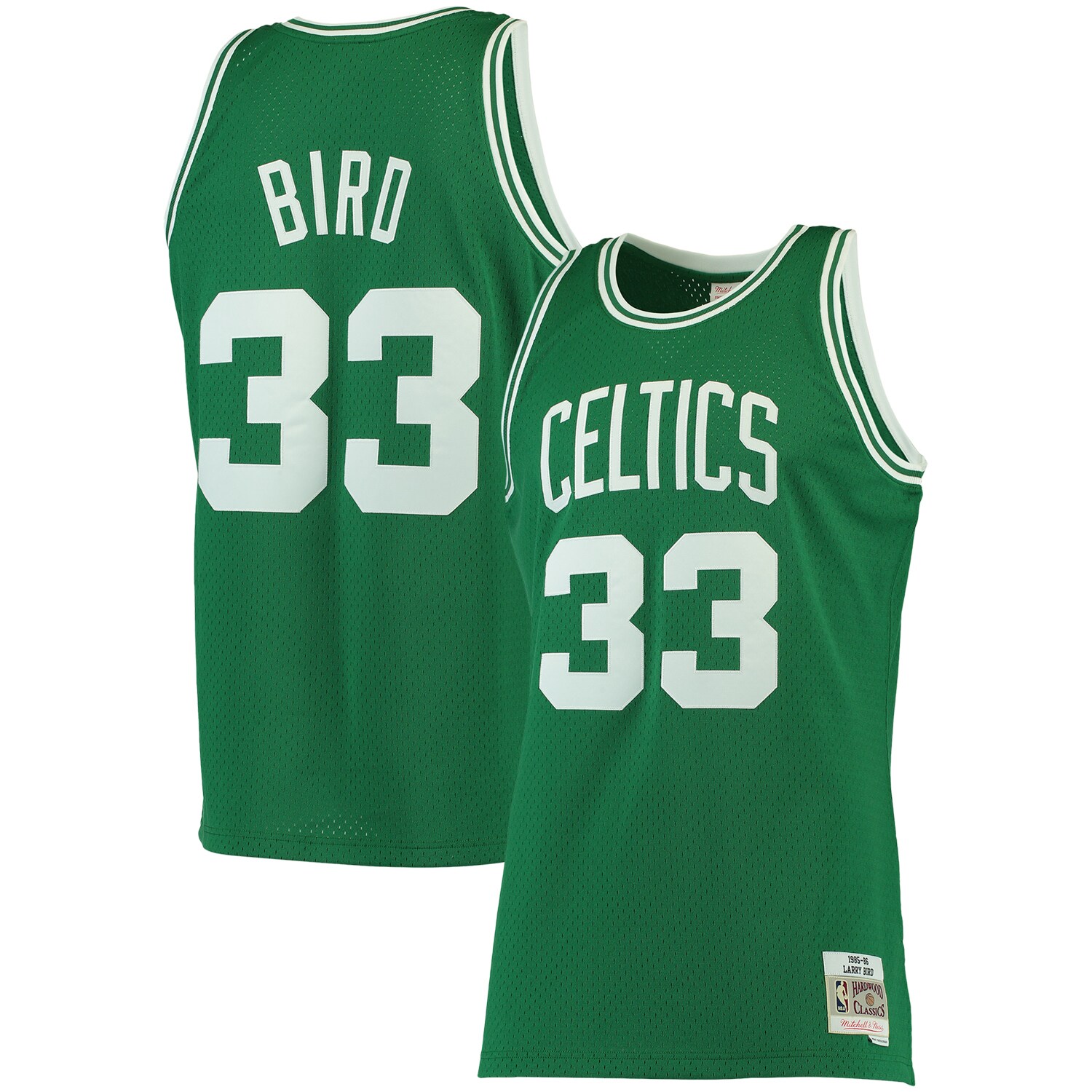 Larry Bird Boston Celtics Mitchell & Ness 1985/86 Big & Tall Hardwood Classics Swingman Basketball Jersey - Kelly Green