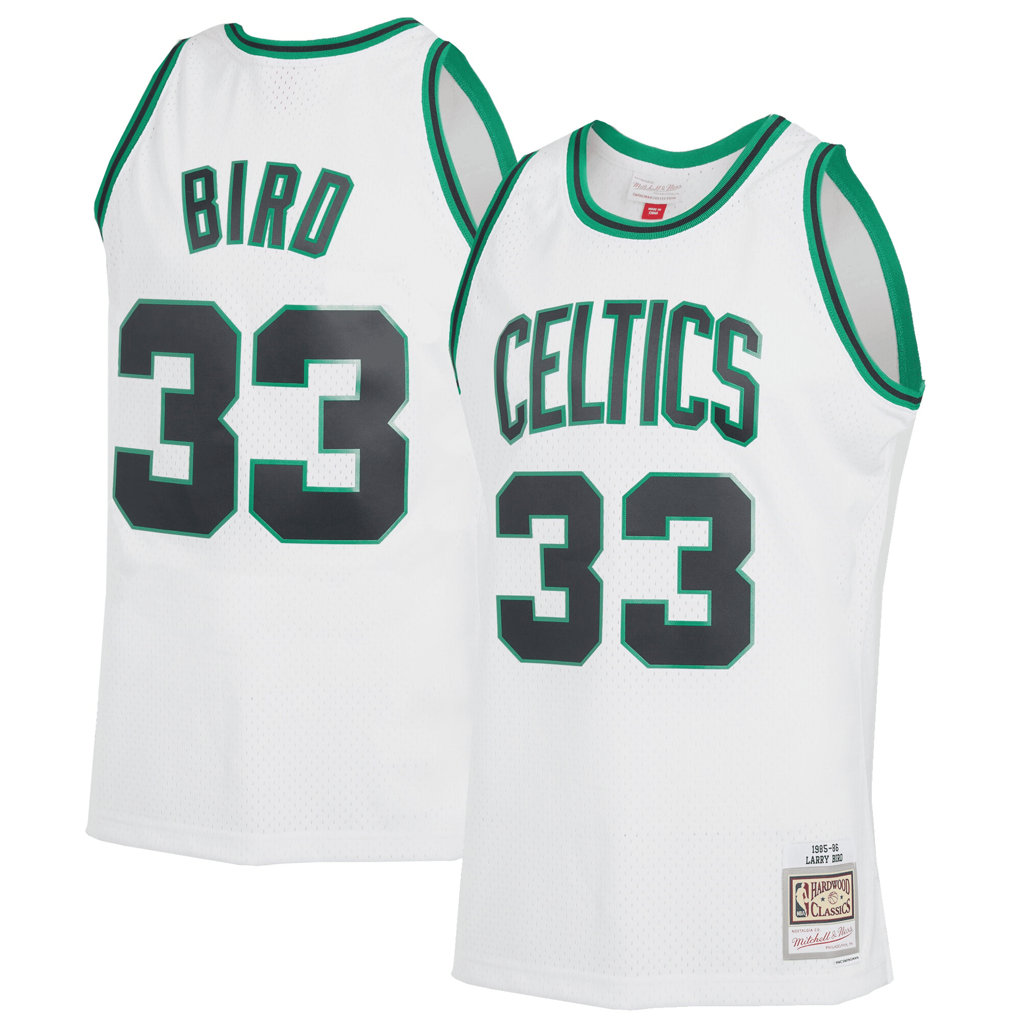 Larry Bird Boston Celtics Mitchell & Ness 1985-86 Hardwood Classics Reload 2.0 Swingman Jersey - White Jersey - JS434 