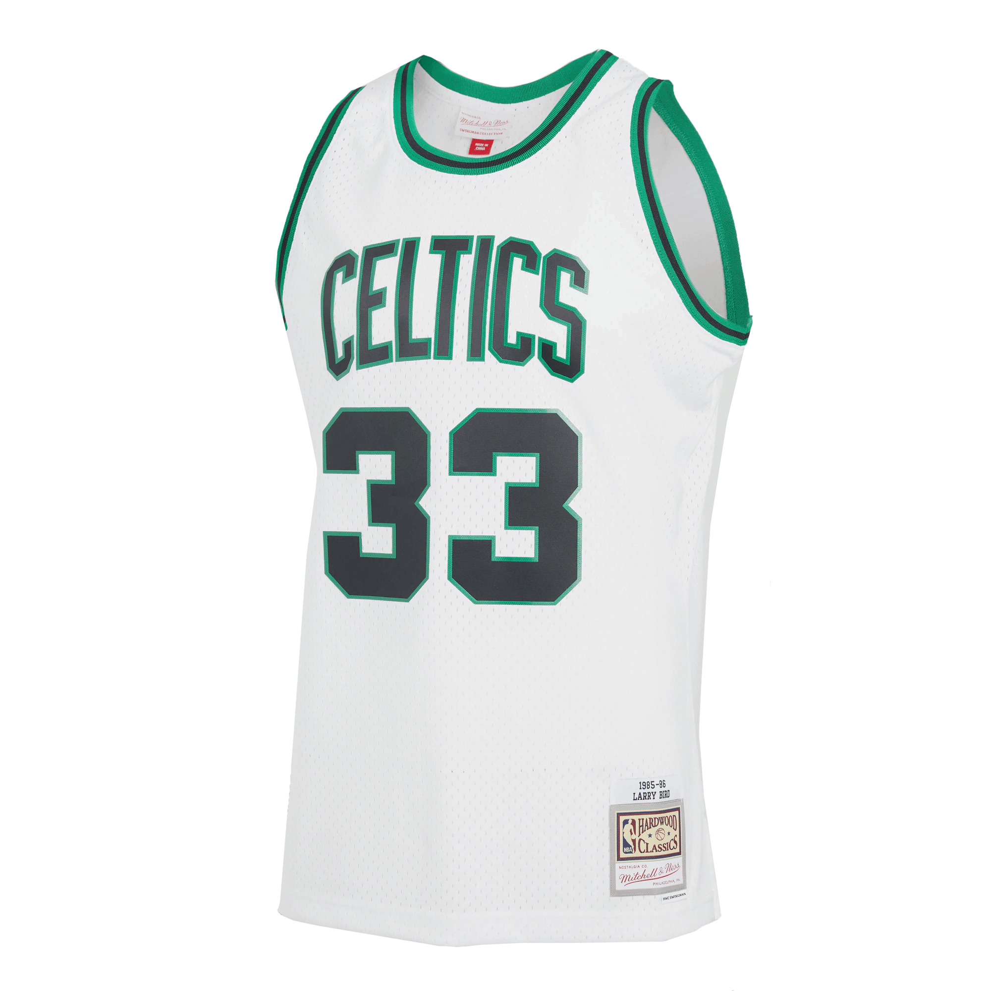 Alternative view of Larry Bird Boston Celtics Mitchell & Ness 1985-86 Hardwood Classics Reload 2.0 Swingman Jersey - White Jersey - JS434