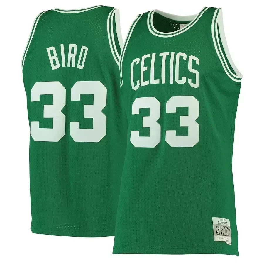 Larry Bird Boston Celtics Mitchell & Ness 1985-86 Hardwood Classics Swingman Basketball Jersey - Kelly Green - JS730