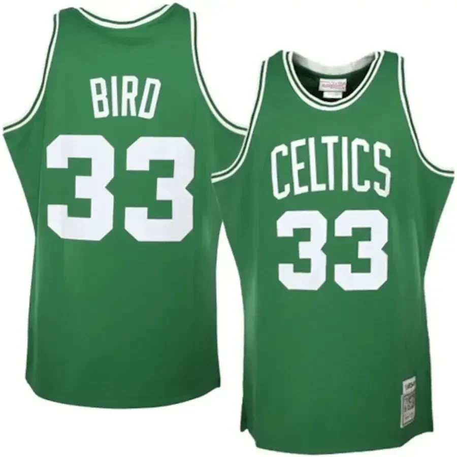 Larry Bird Boston Celtics Mitchell & Ness 1985/86 Hardwood Classics Basketball Jersey - Kelly Green - JS356