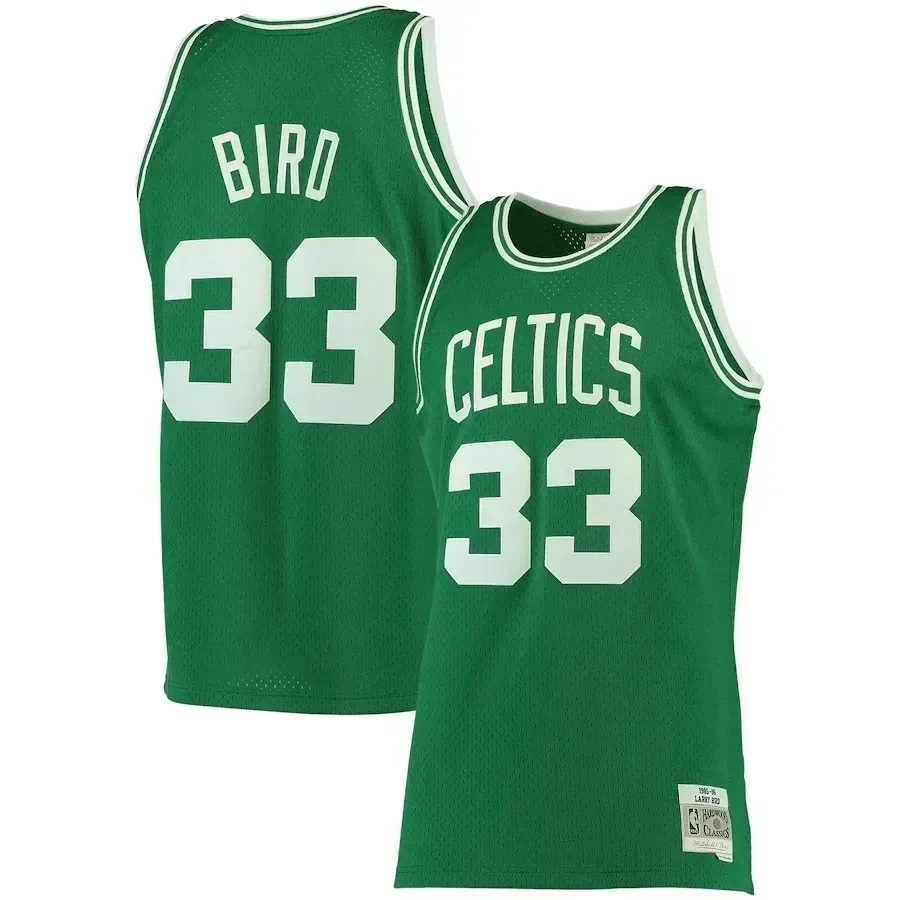 Larry Bird Boston Celtics Mitchell & Ness Big & Tall Hardwood Classics Basketball Jersey - Kelly Green - JS568