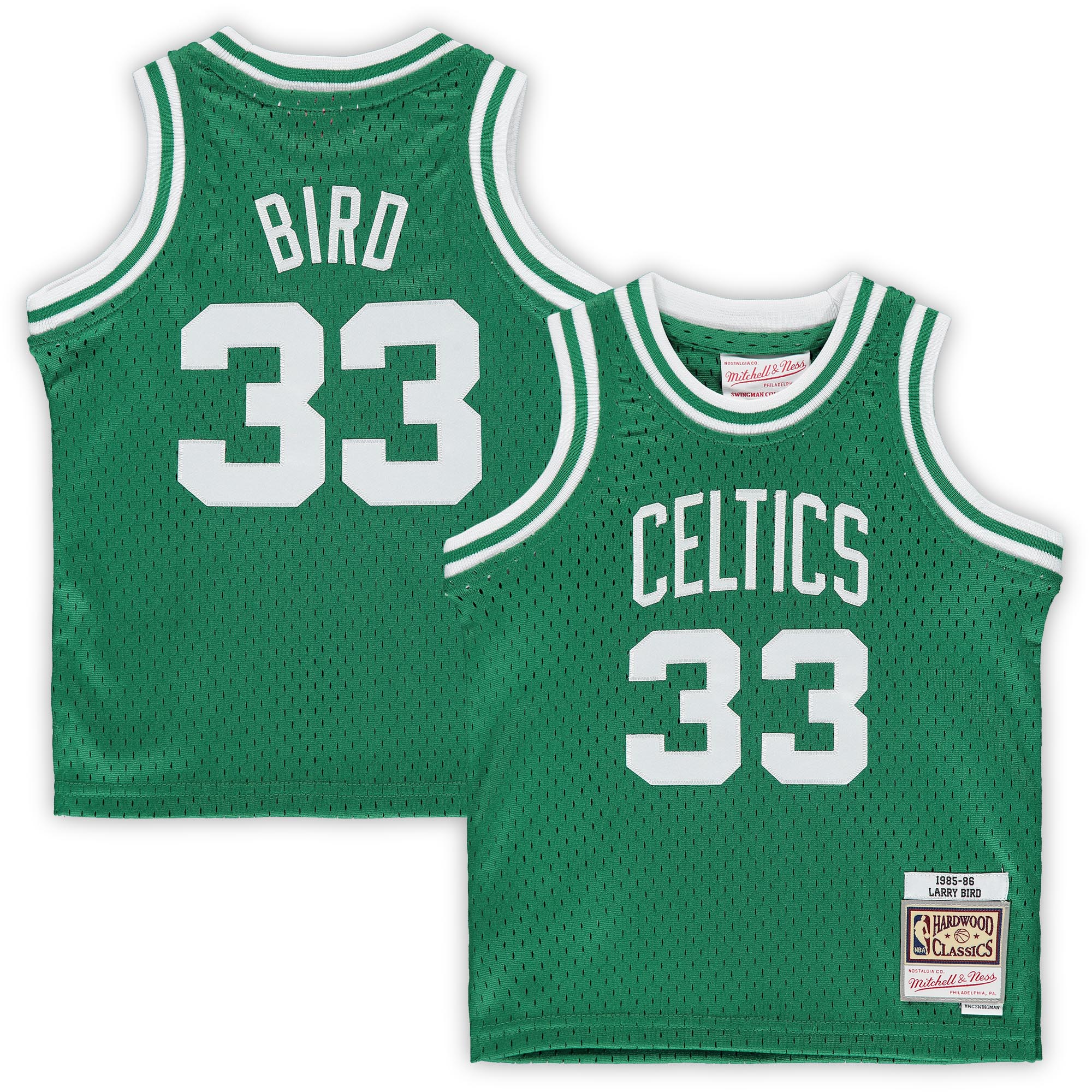 Larry Bird Boston Celtics Mitchell & Ness Infant 1985/86 Hardwood Classics Retired Player Basketball Jersey - Kelly Green