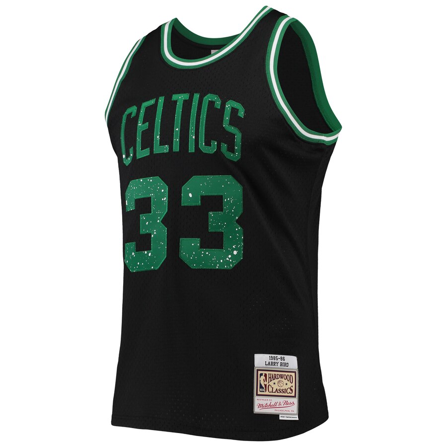 Alternative view of Larry Bird Boston Celtics Mitchell & Ness Rings Collection Swingman Basketball Jersey - Black